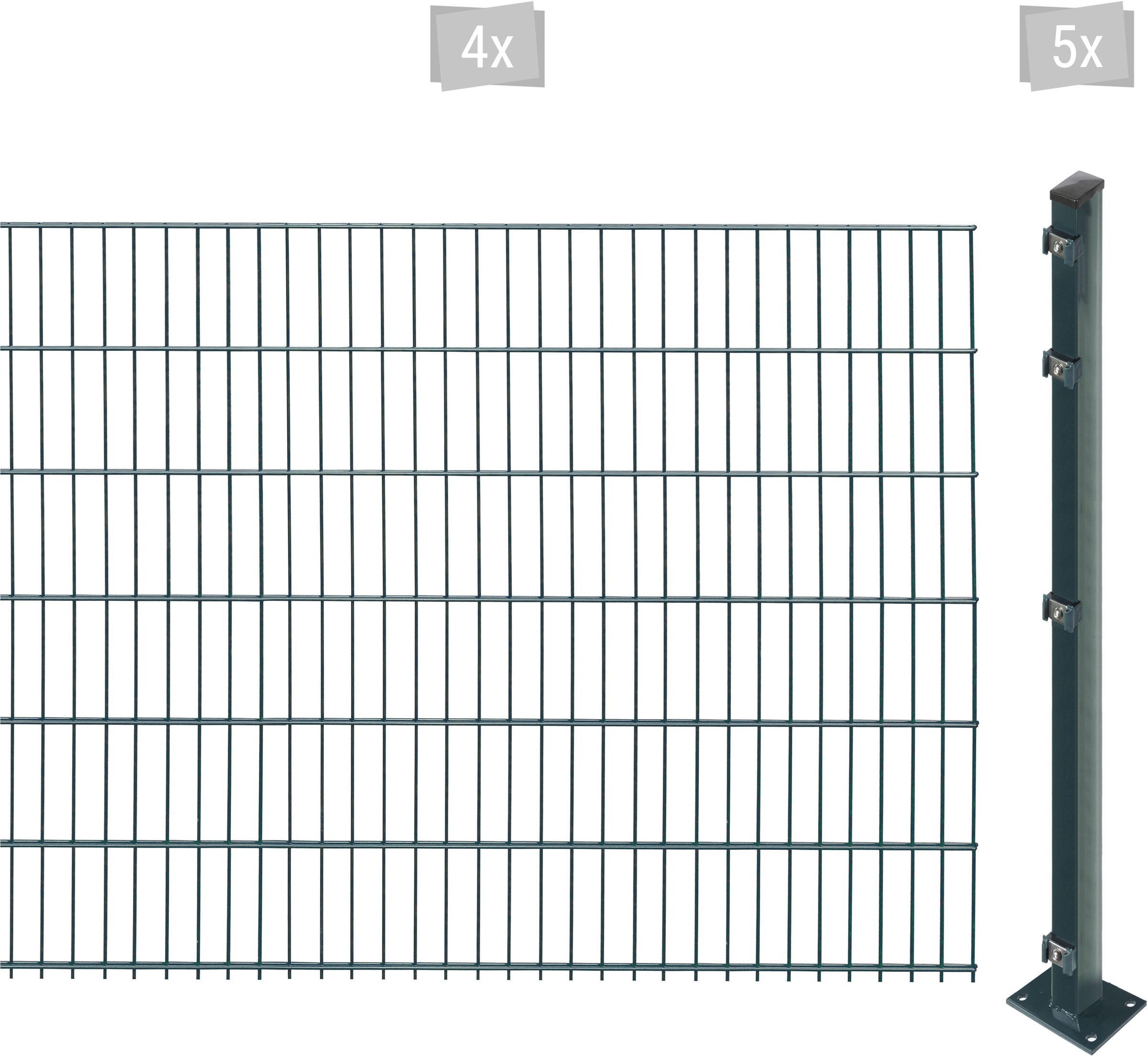 Arvotec Doppelstabmattenzaun »EASY 123 zum Aufschrauben«, Zaunhöhe 123 cm, Zaunlänge 2 - 60 m
