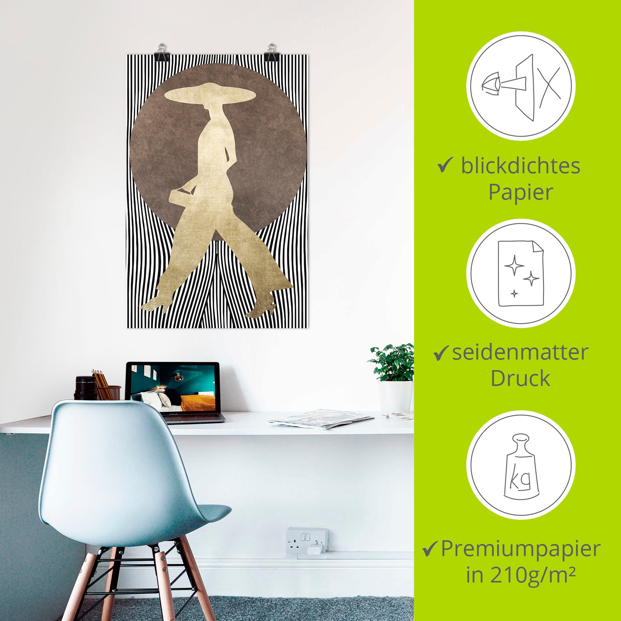 Artland Wandbild »Madame Noir«, Bilder von Frauen, (1 St.), als Alubild, Outdoorbild, Leinwandbild, Poster, Wandaufkleber