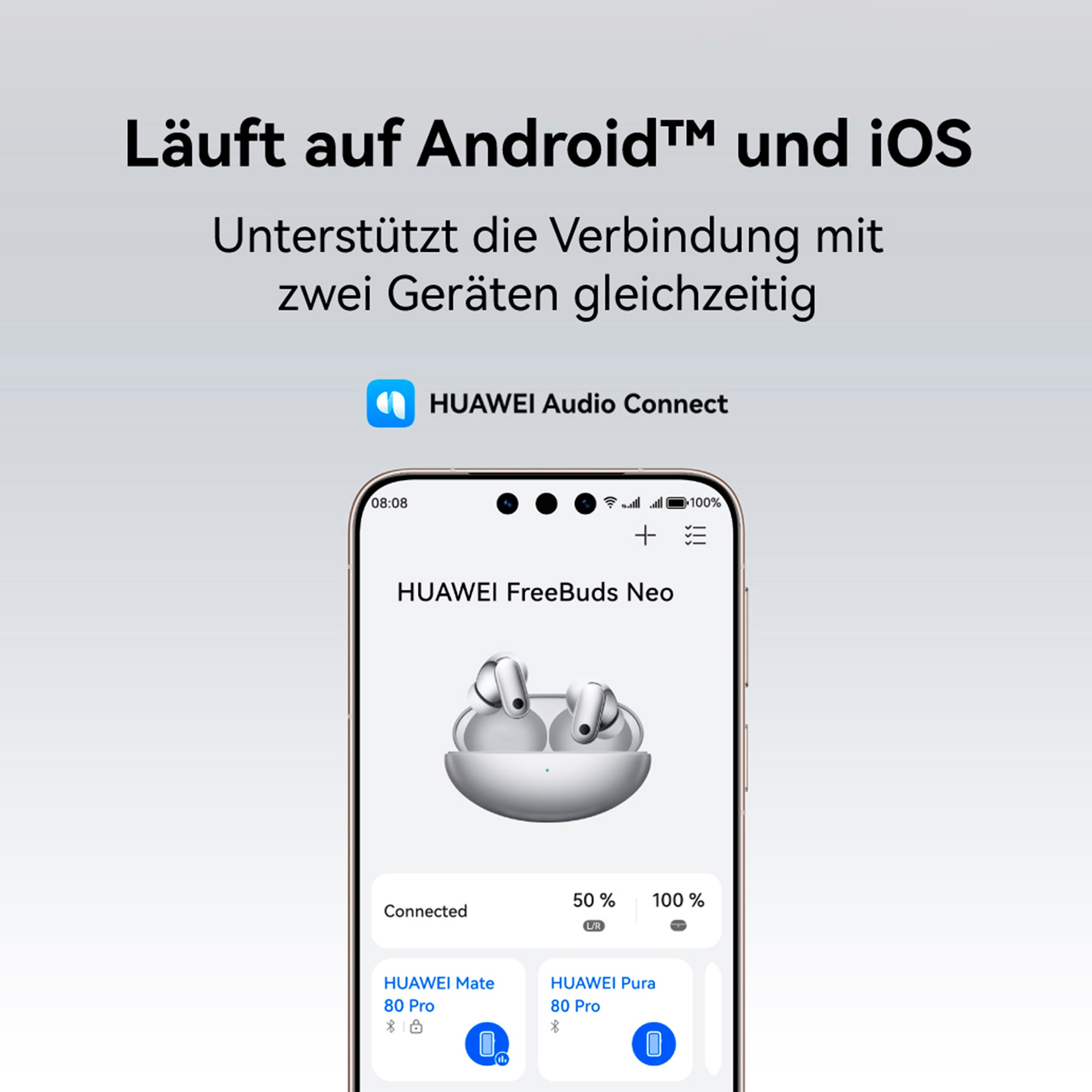 Huawei wireless In-Ear-Kopfhörer »FreeBuds Neo« A2DP Bluetooth Active Noise Cancelling (ANC)