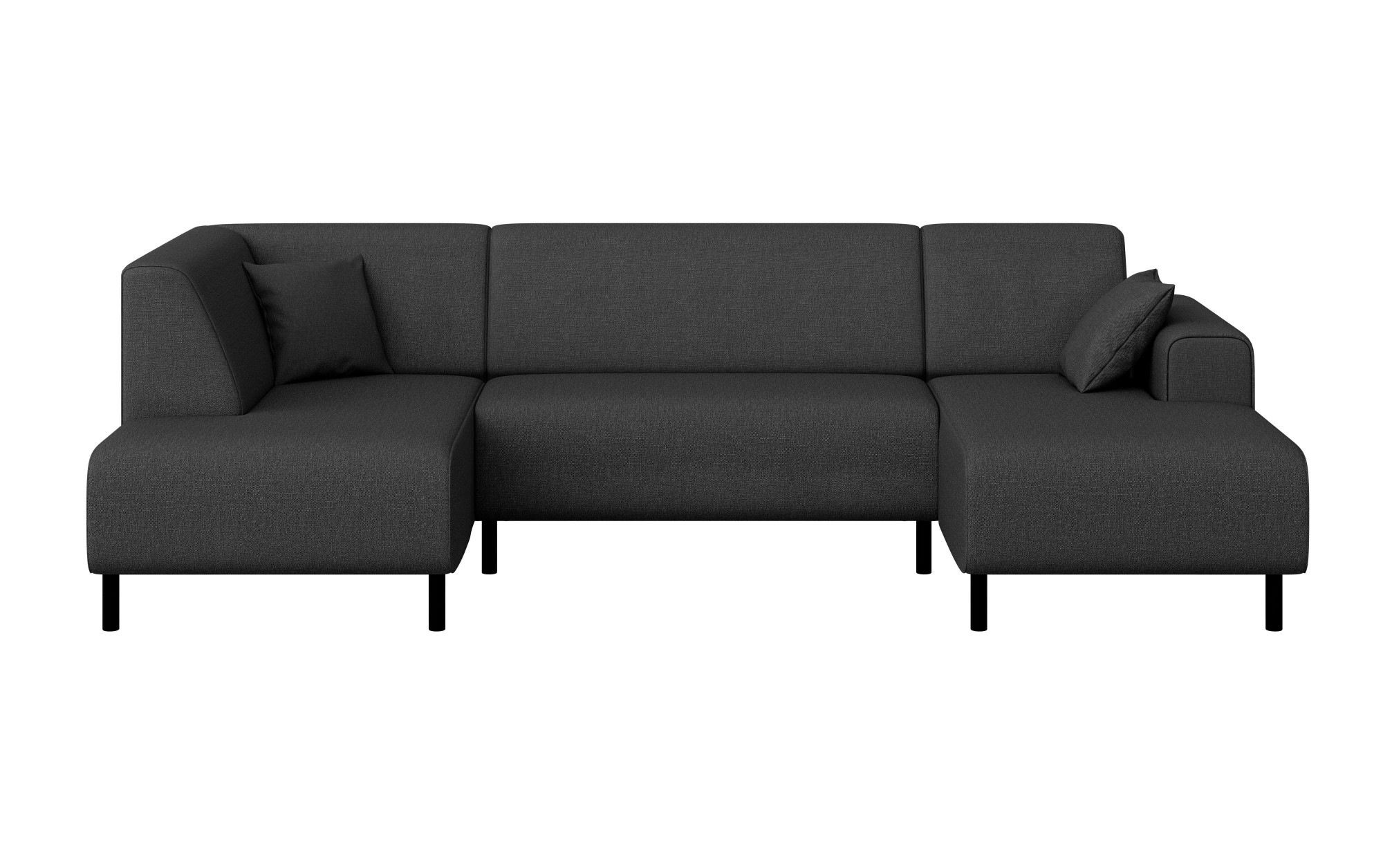 Home affaire Wohnlandschaft »ARROS U-Form mit Wellenunterfederung, Maße B/T/H: 300/163/81 cm«, incl. Zierkissen, mit Recamiere links/rechts bestellbar, auch in Cord