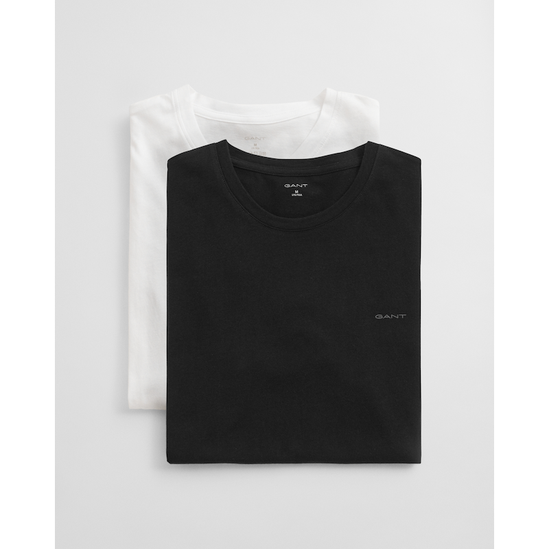 GANT Kurzarmshirt »C-NECK T-SHIRT 2-PACK« Mit Rundhalsausschnitt BLACK / WHITE M M Klassisches T-Shirt von GANT