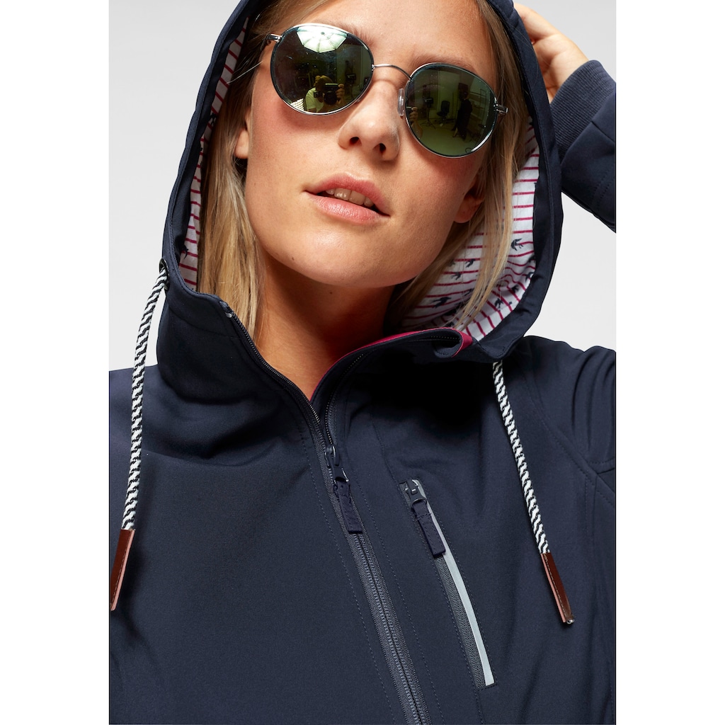 Ocean Sportswear Softshelljacke »aus recyceltem Polyester«, mit Kapuze