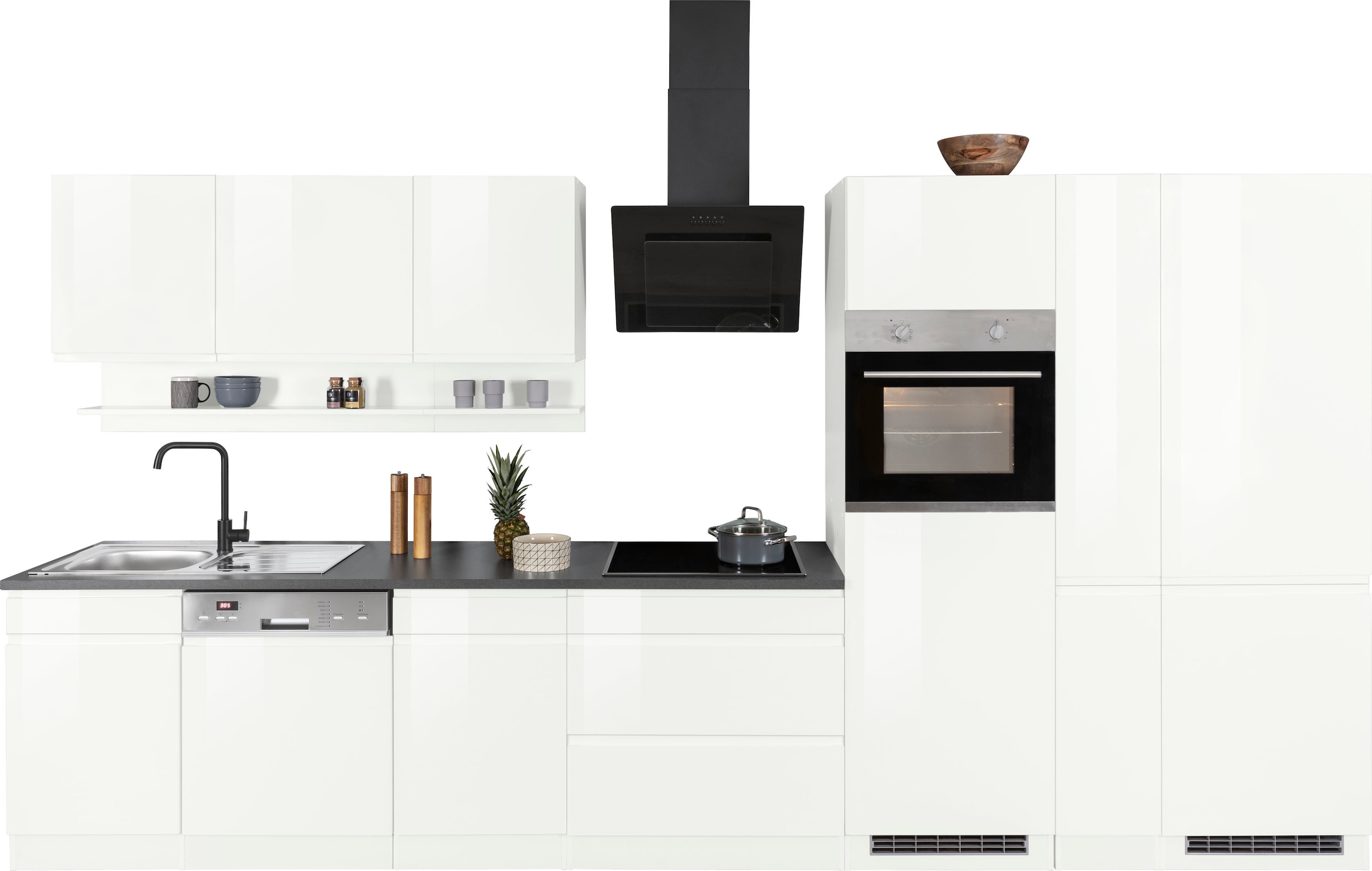 KOCHSTATION Küchenzeile »KS-Virginia«, Breite 390 cm, mit Glaskeramik-oder günstig online kaufen