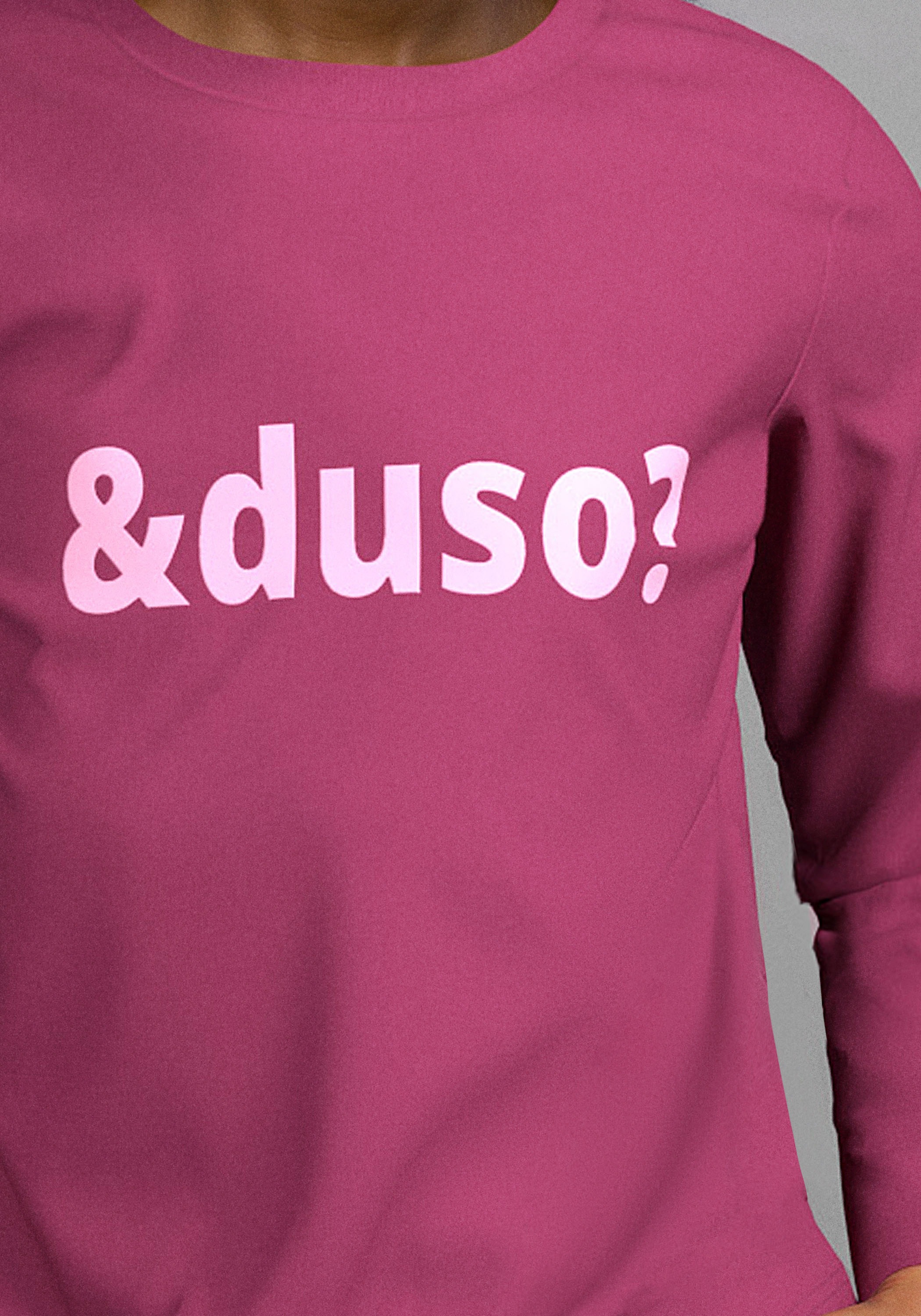 KIDSWORLD Langarmshirt »Spruch: &duso?«, Lässiger Sprüche-Print