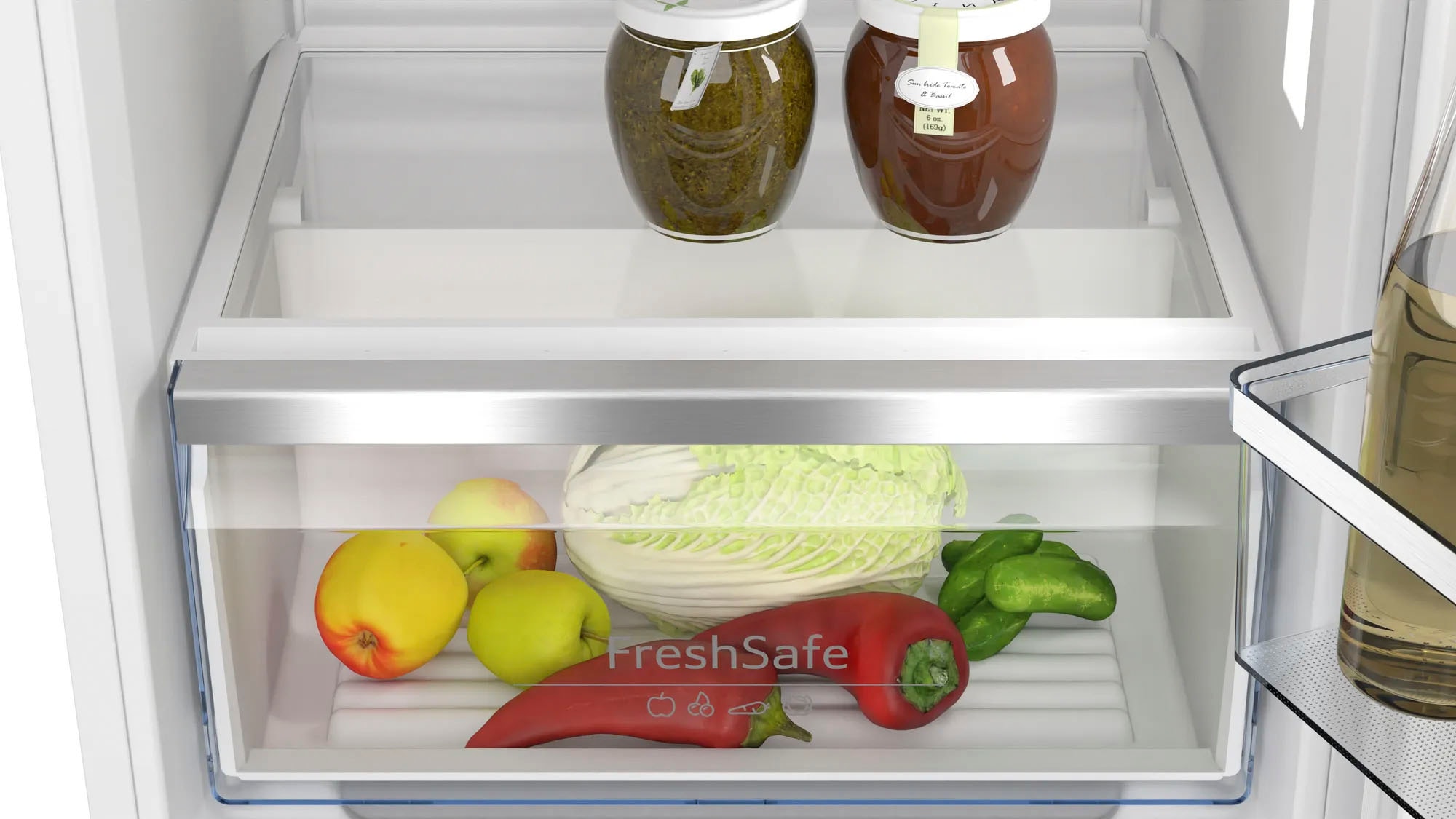 NEFF Einbaukühlschrank »KI2222FE0«, KI2222FE0, 87,4 cm hoch, 56 cm breit, Fresh Safe: Schublade für flexible Lagerung von Obst & Gemüse