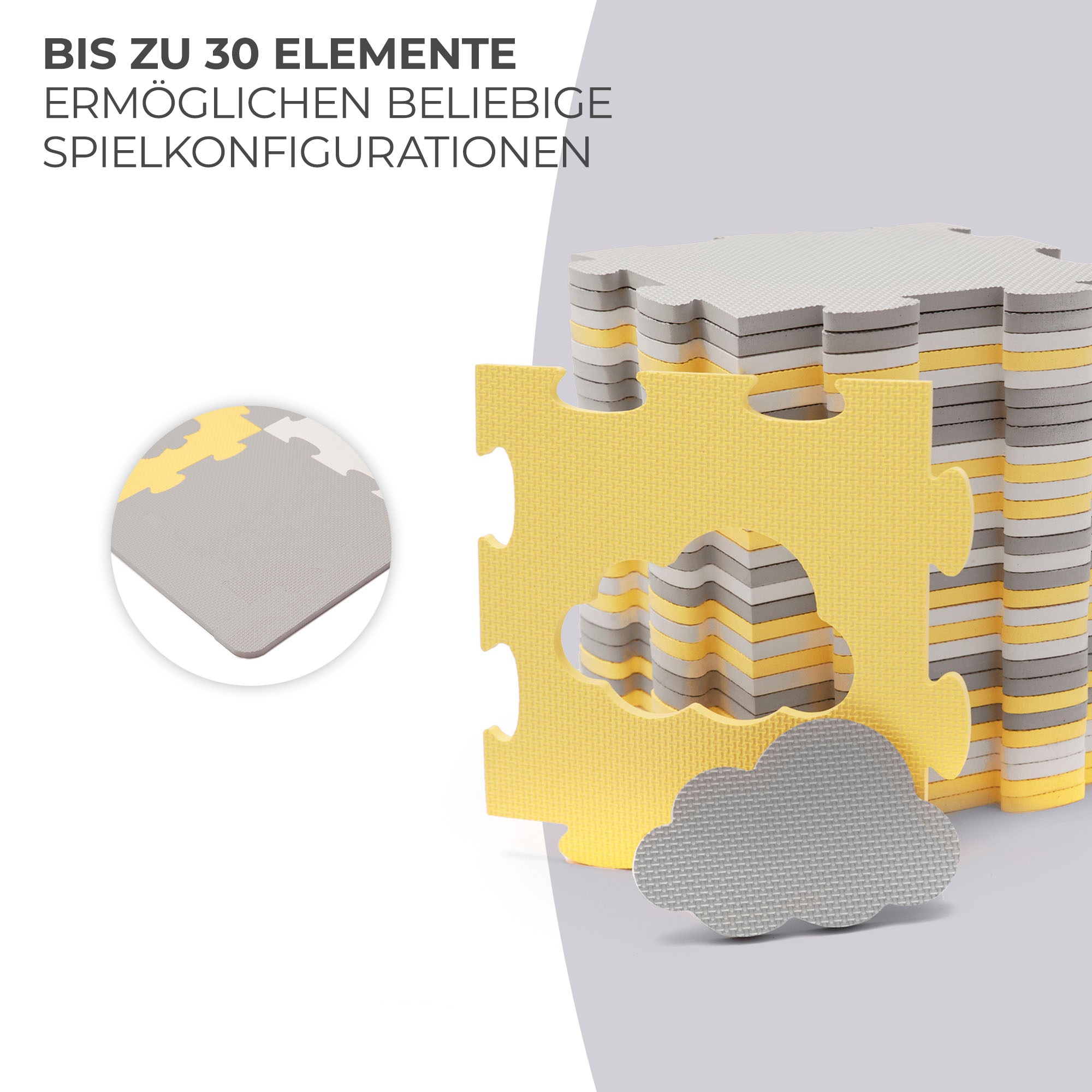 Kinderkraft Spielmatte »Schaumstoff-Puzzlematte LUNO SHAPES«