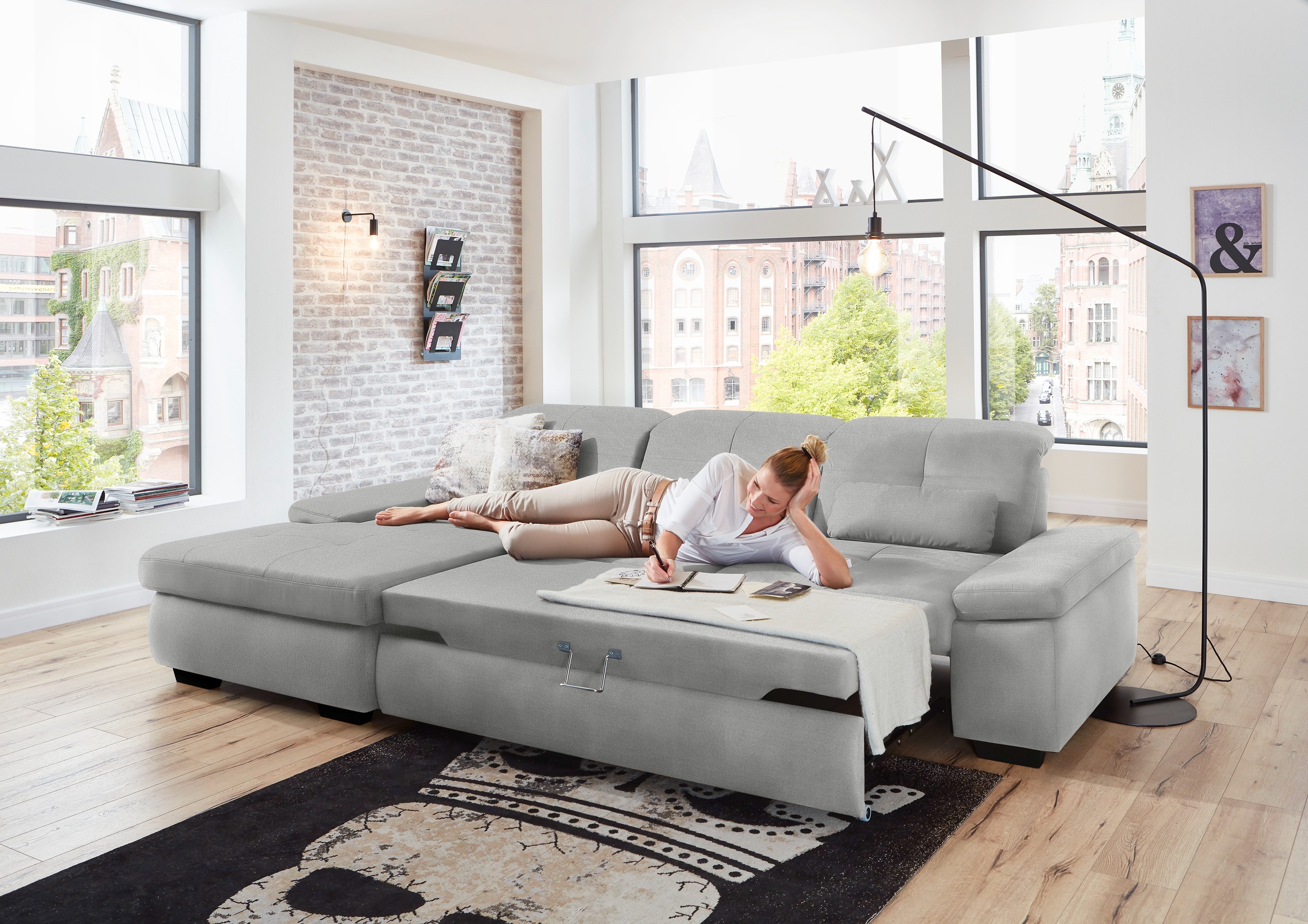 Die PlanBar Ecksofa »MP-IN16012 L-Form, mit Kaltschum-Polsterung«, inkl. Si günstig online kaufen