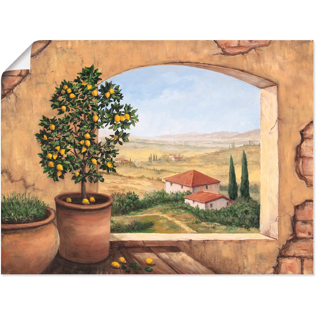 Artland Wandbild »Fenster in der Toskana«, Fensterblick, (1 St.)