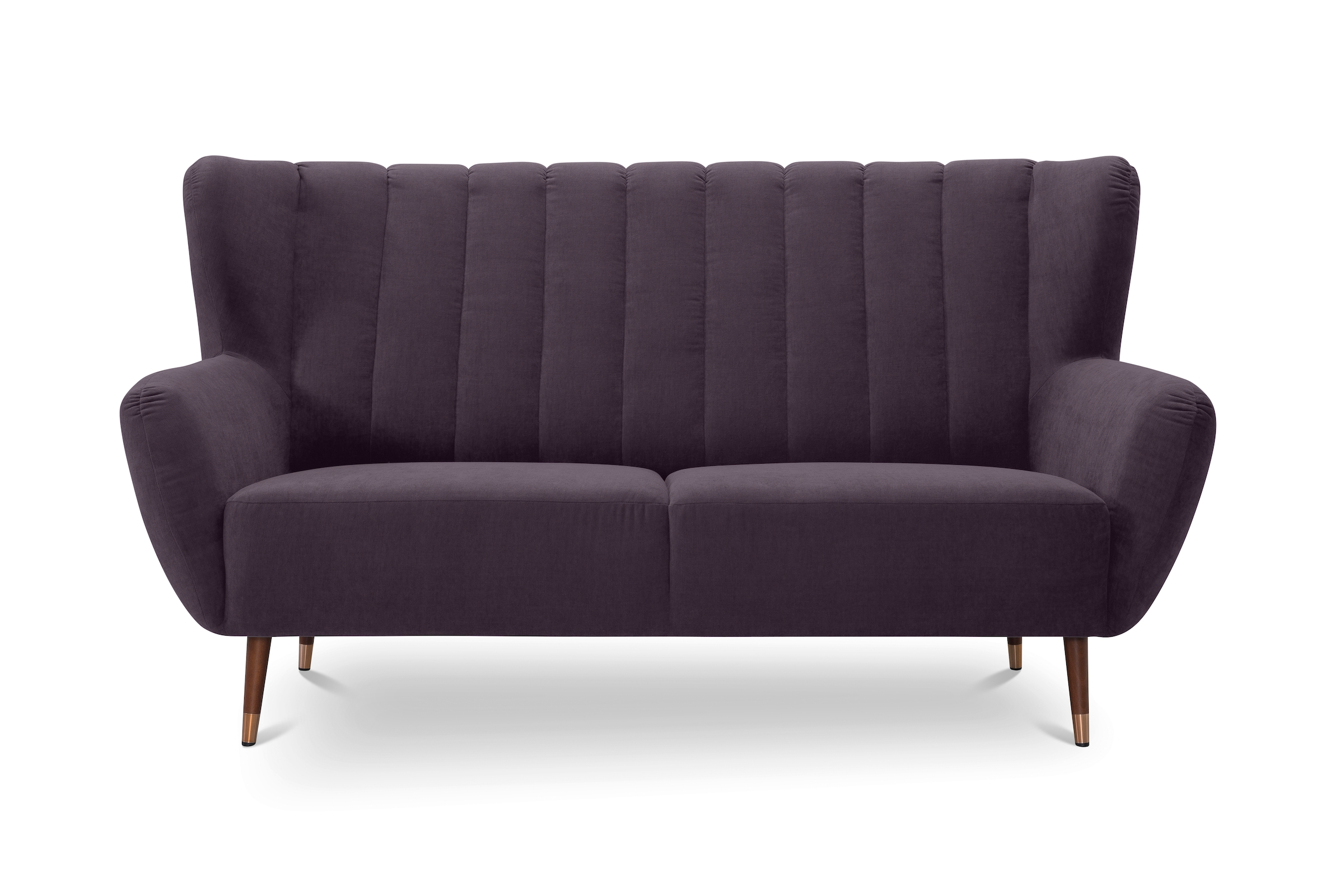exxpo - sofa fashion 3-Sitzer »Polly, bequem mit hoher Rückenlehne, hohe Füße, Ohrensesselcouch«, Küchensofa, mit hochwertigen Bezügen