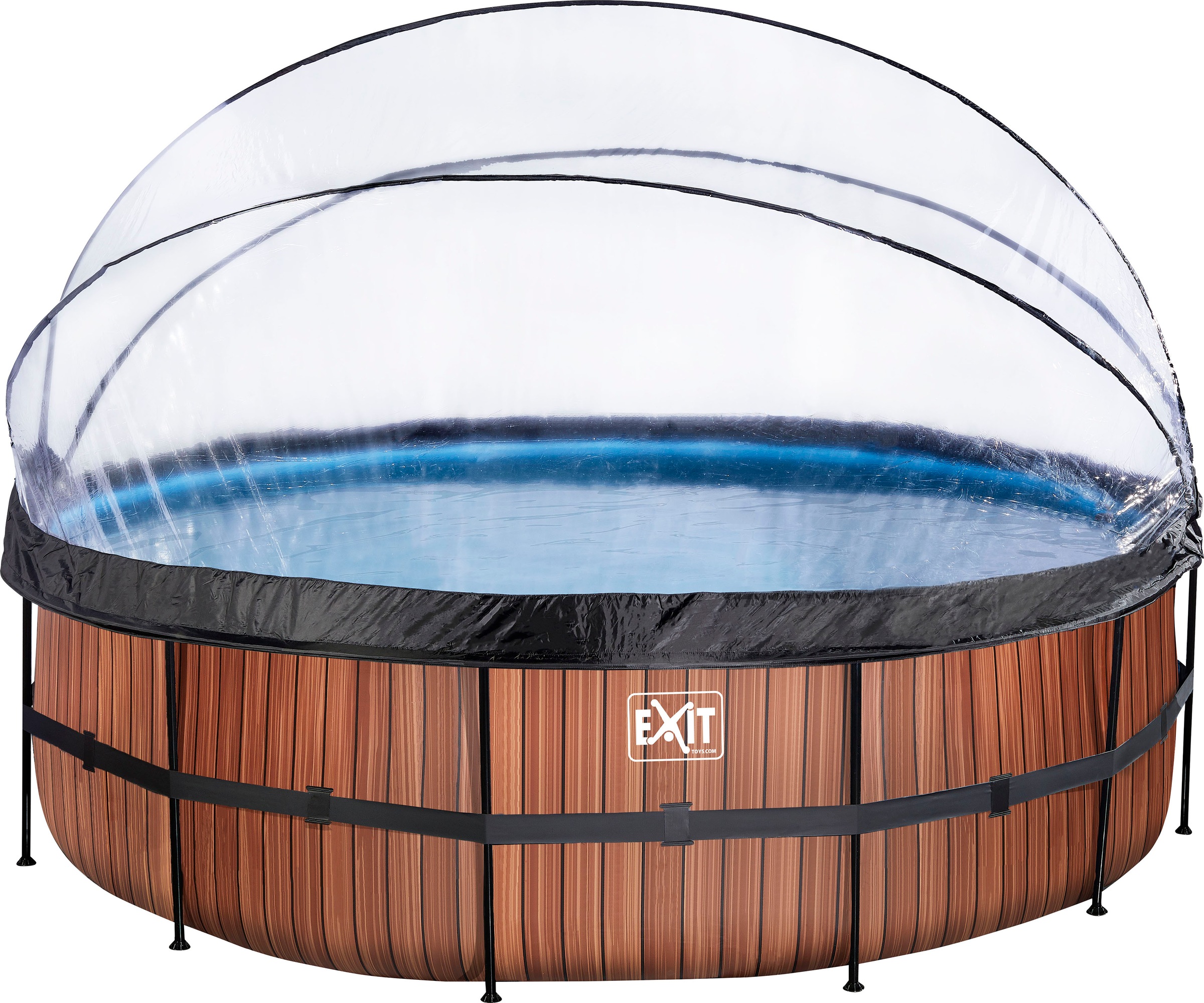 EXIT Framepool »inkl. multifunktionaler Poolabdeckung«, (Set, 4 tlg.), ØxH: 488x 122 cm, mit Sandfilteranlage und Sicherheitsleiter