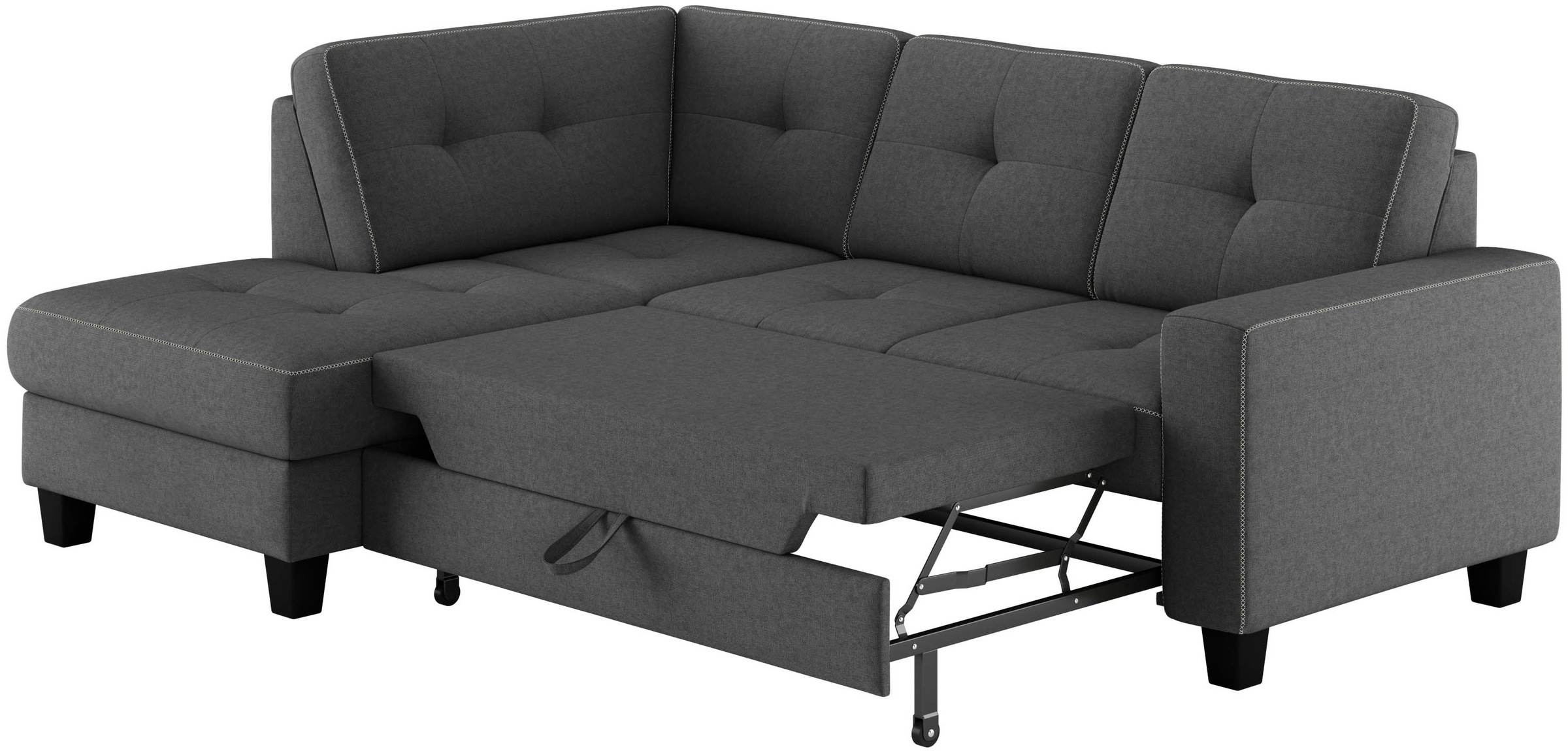 Places of Style Ecksofa »Varese«, Kreuznaht in beige