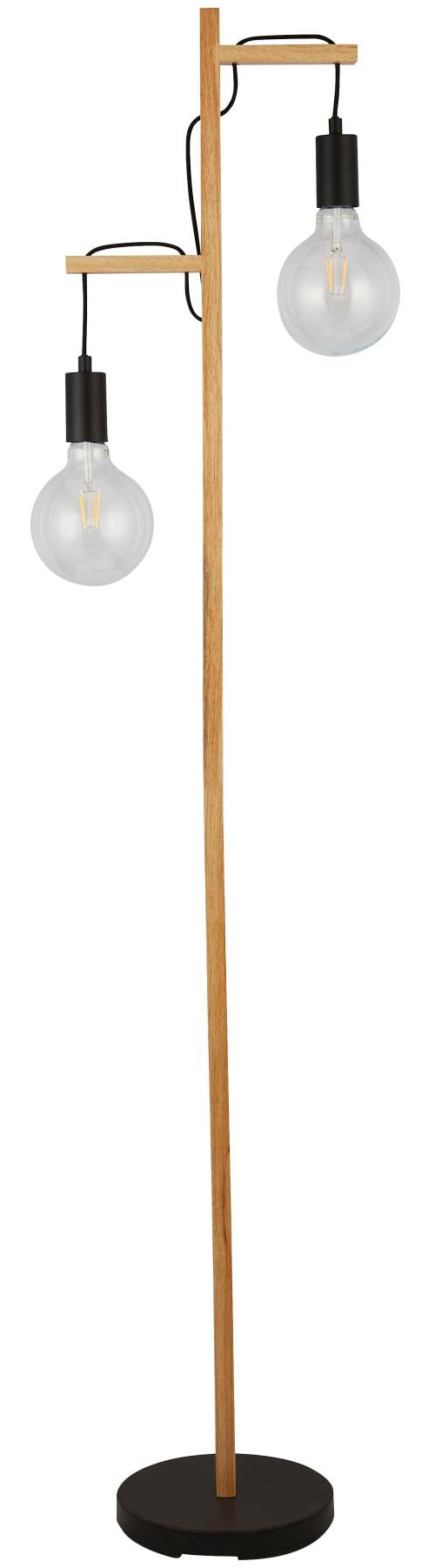 Searchlight Stehlampe »Stehlampe Woody, 2-flammig«, 2 flammig, Leuchtmittel günstig online kaufen