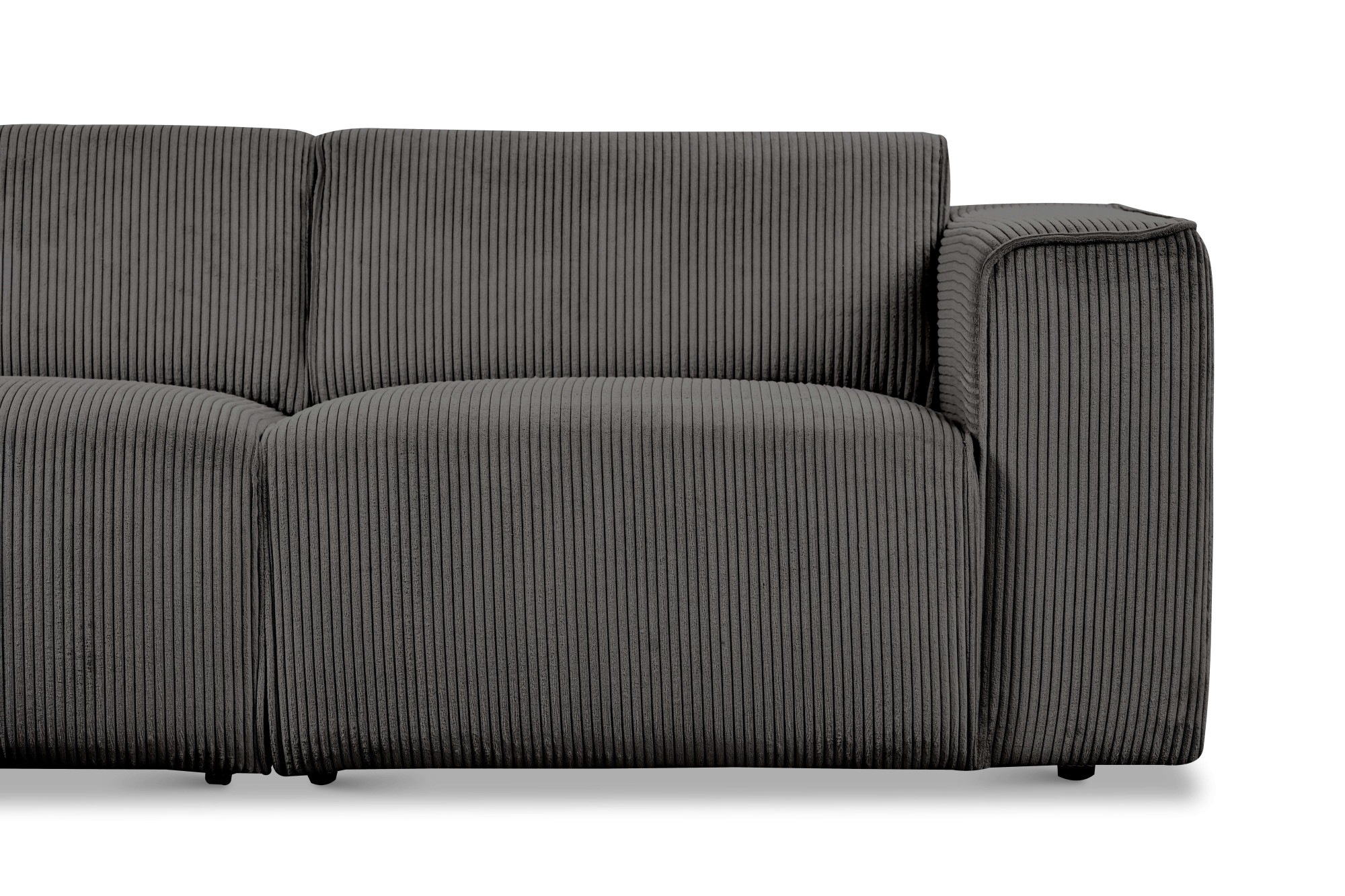 andas Ecksofa »Noord«, L-Form, mit Kedernaht, Breite 281 cm, Cord, Struktur, Webstoff