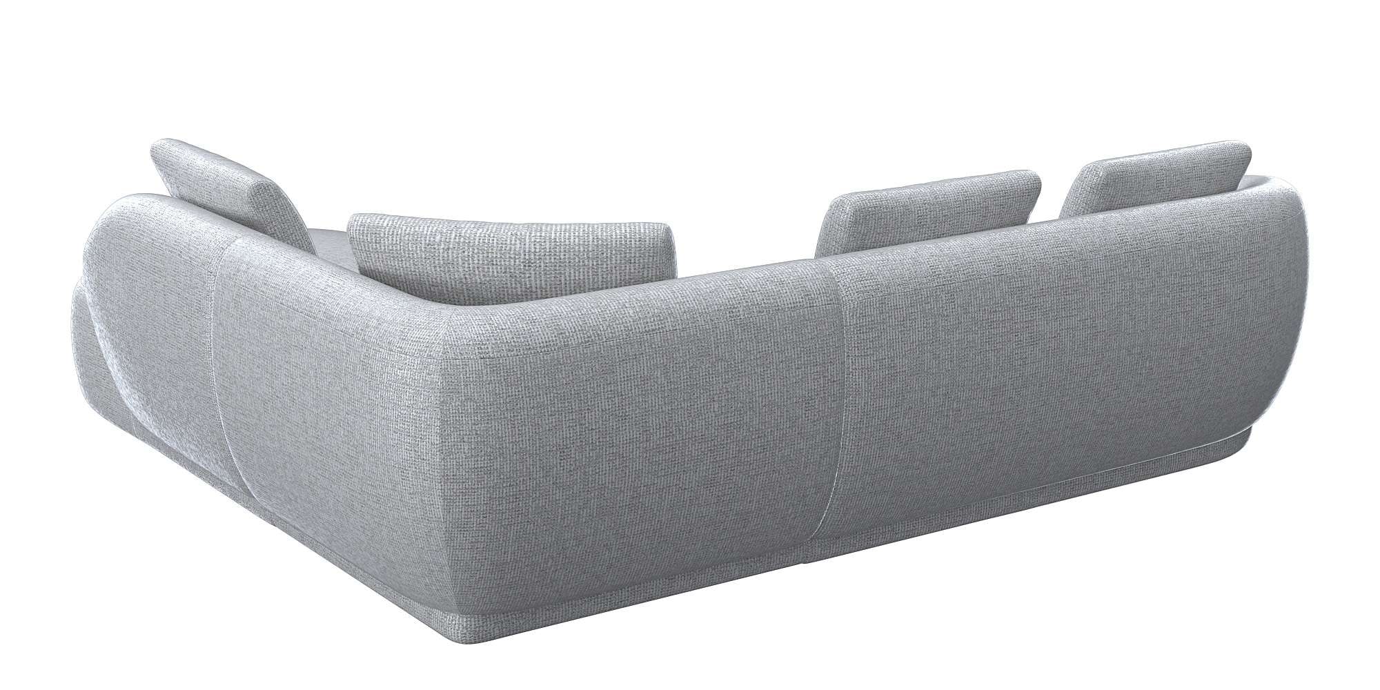 FLEXLUX Ecksofa »Torino, rund, L-Form, Sofa-Ecke mit Ottomane«, Modernes, organisches Sofa-Design, Kaltschaum, Wellenunterfederung