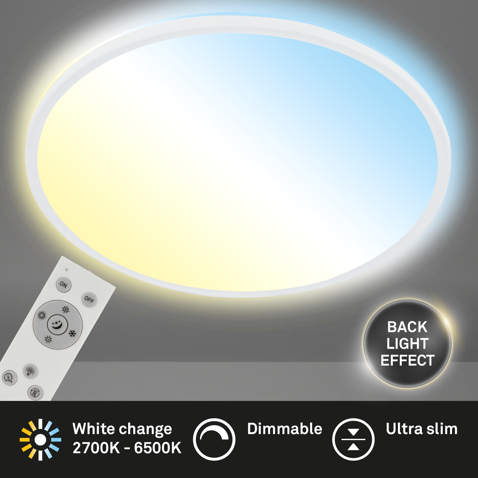 Briloner Leuchten LED Panel »SLIM« mit Fernbedienung