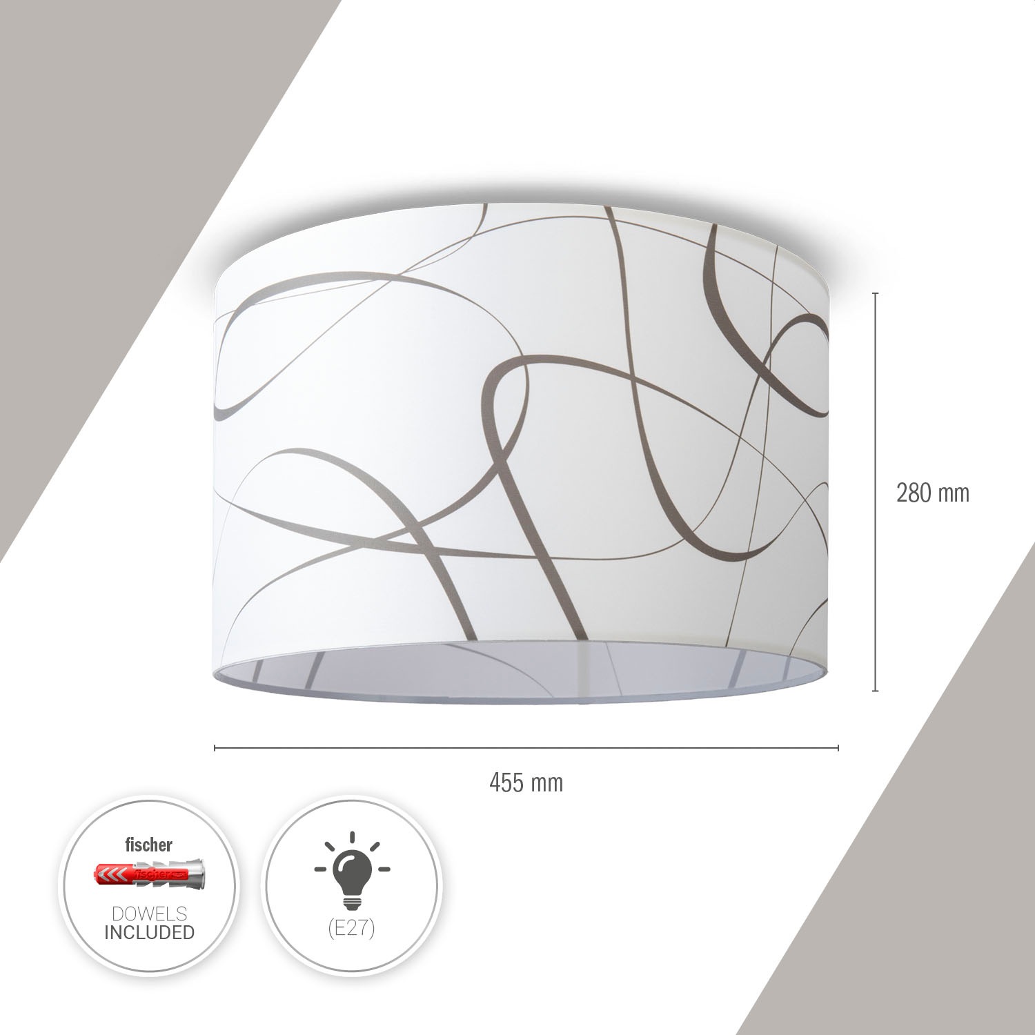 Paco Home Deckenleuchte »Hugo Tribal«, Leuchtmittel E27   ohne Leuchtmittel günstig online kaufen