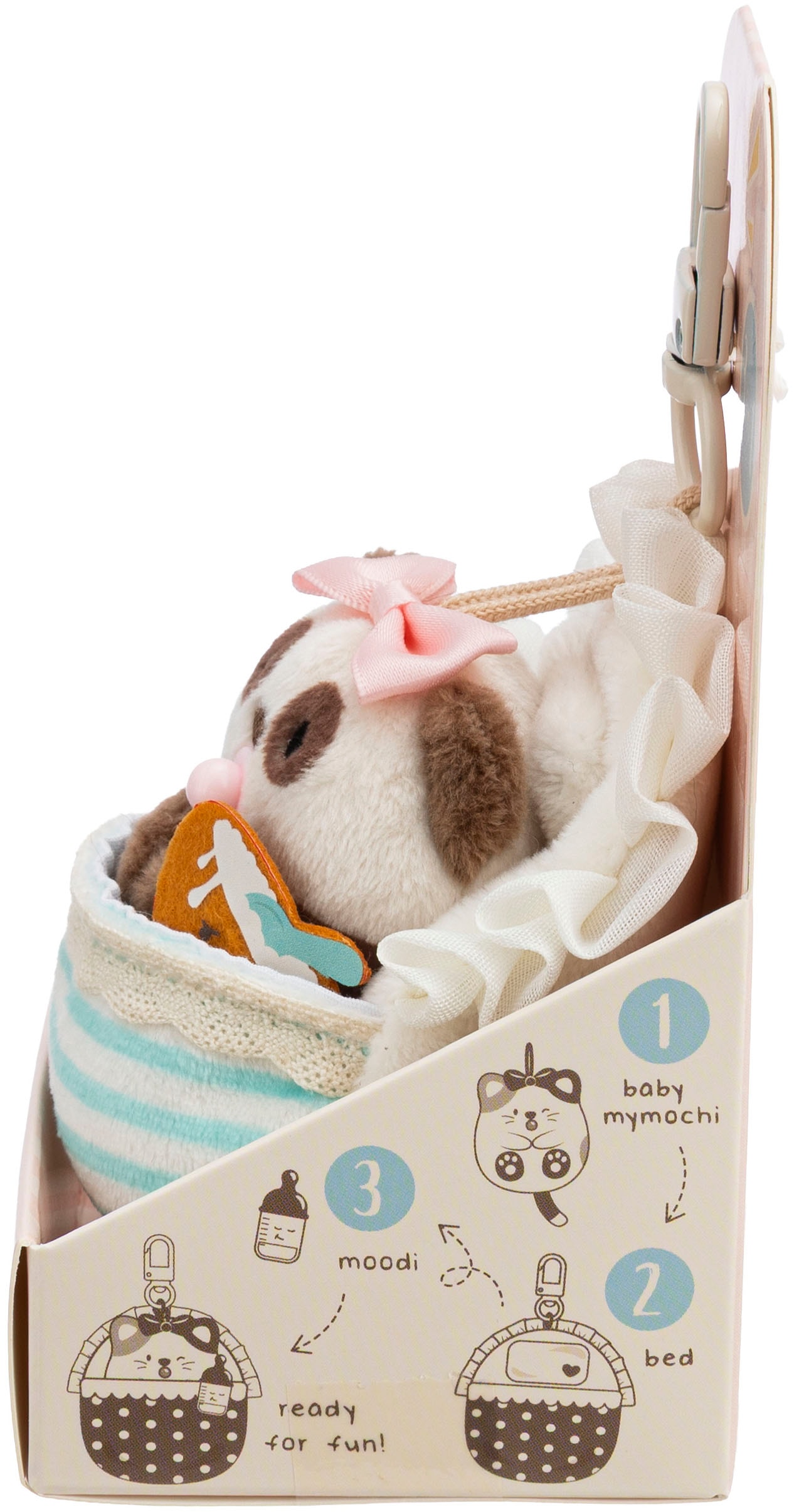 Nici Kuscheltier »mymochi, Set Panda Kono 7cm mit Breischale & Bettchen mit Karabiner« in Geschenkbox
