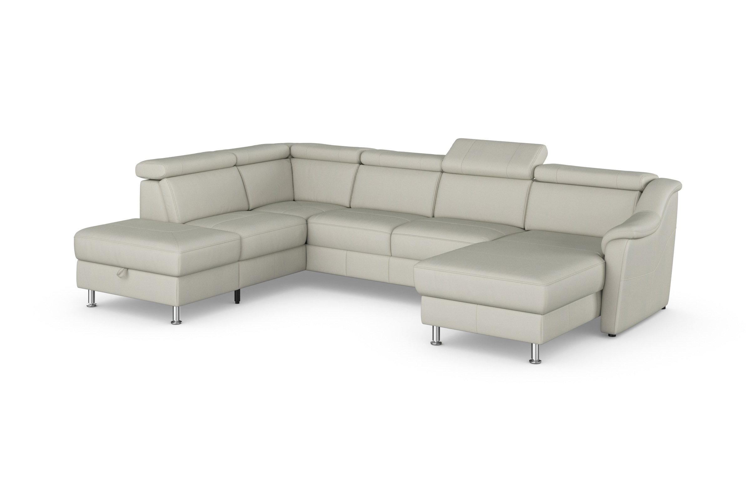 sit&more Wohnlandschaft »Freetown U-Form«, Kopfteilverstellung und Federkern, wahlweise mit Bettfunktion