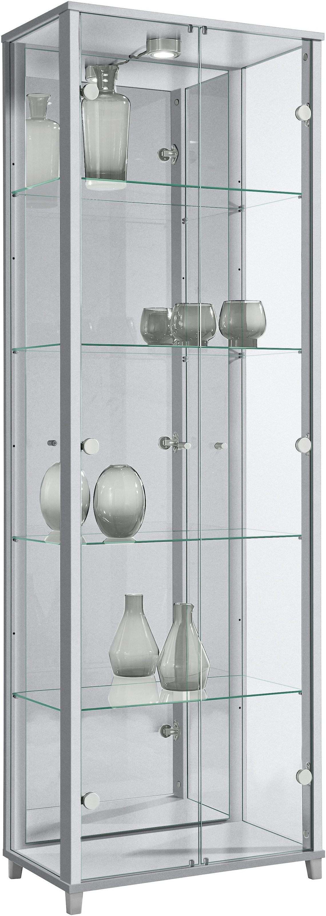 fif möbel Vitrine »OPTIMA«, Standvitrine, Vitrinenschrank, Glasvitrine, Sammlervitrine, LED