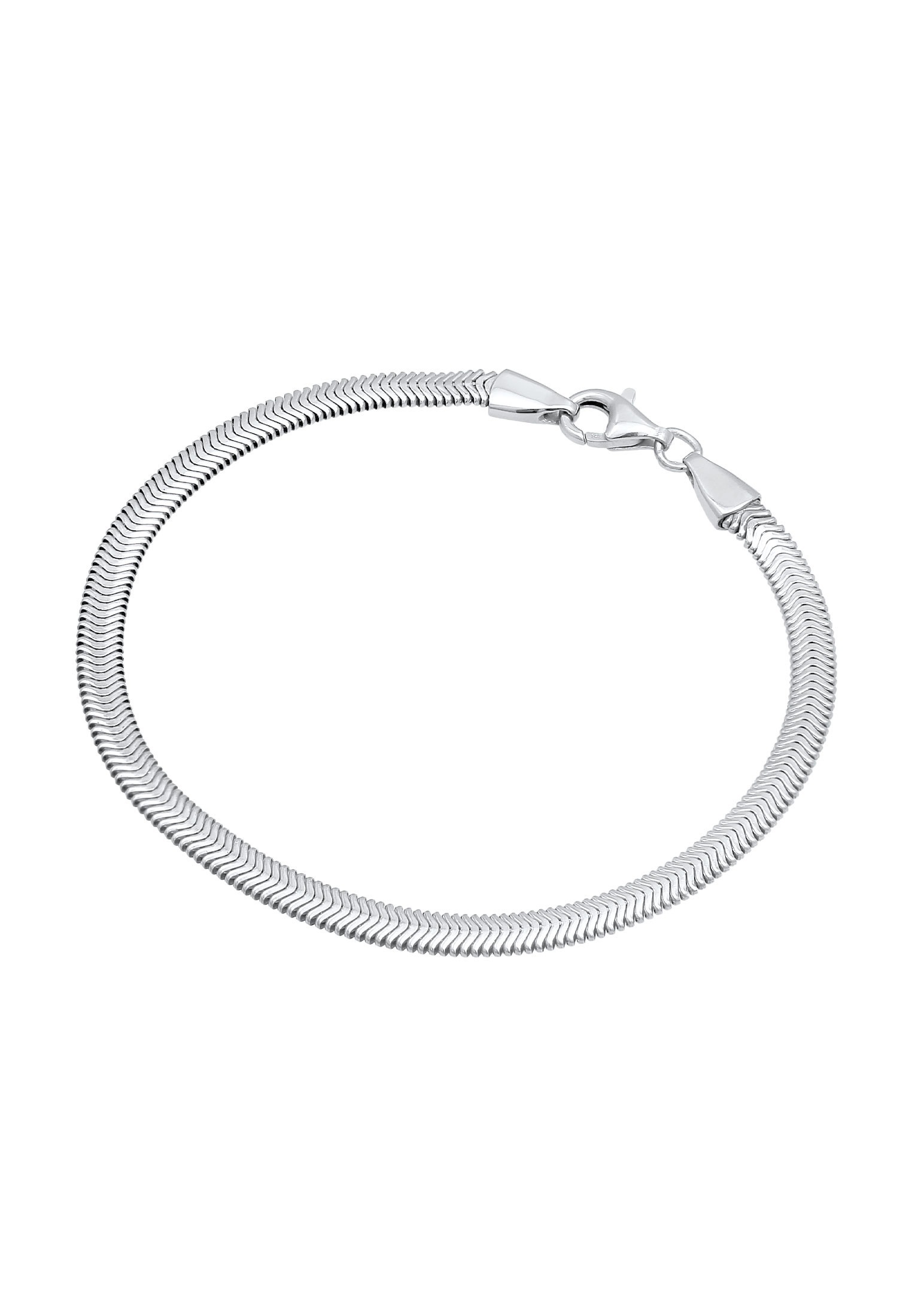 Kuzzoi Armband »Flach Elegant Schlangenkette Fischgräte 925 Silber«