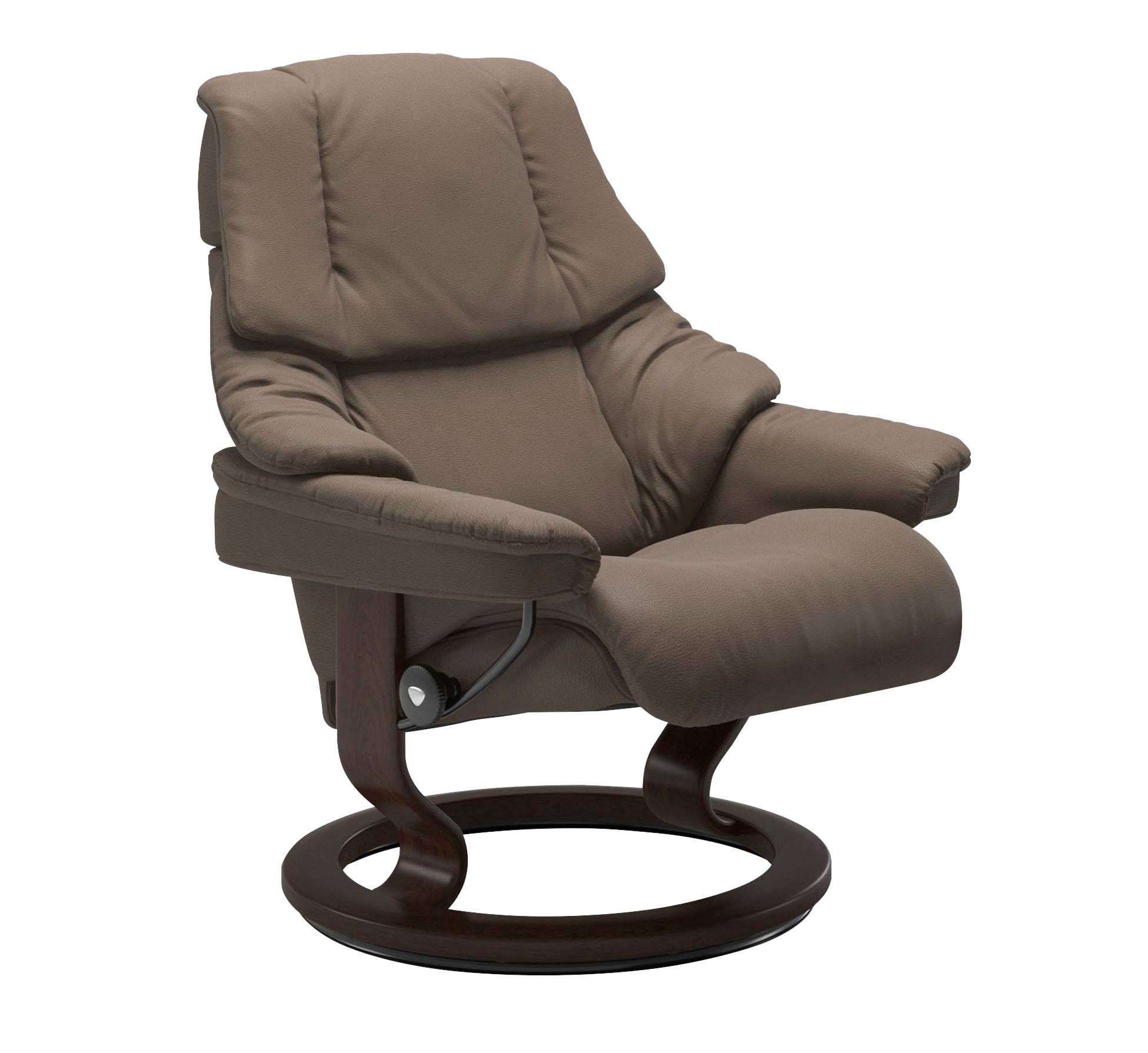 Stressless® Relaxsessel »Reno« Set, Relaxsessel mit Hocker,  mit Hocker, mit Classic Base, Größe S, M & L, Gestell Braun