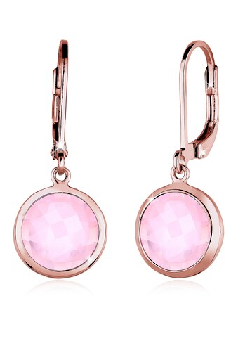 Elli Paar Ohrhänger »Rosenquarz Basic Klassisch Silber rosé vergoldet« kaufen