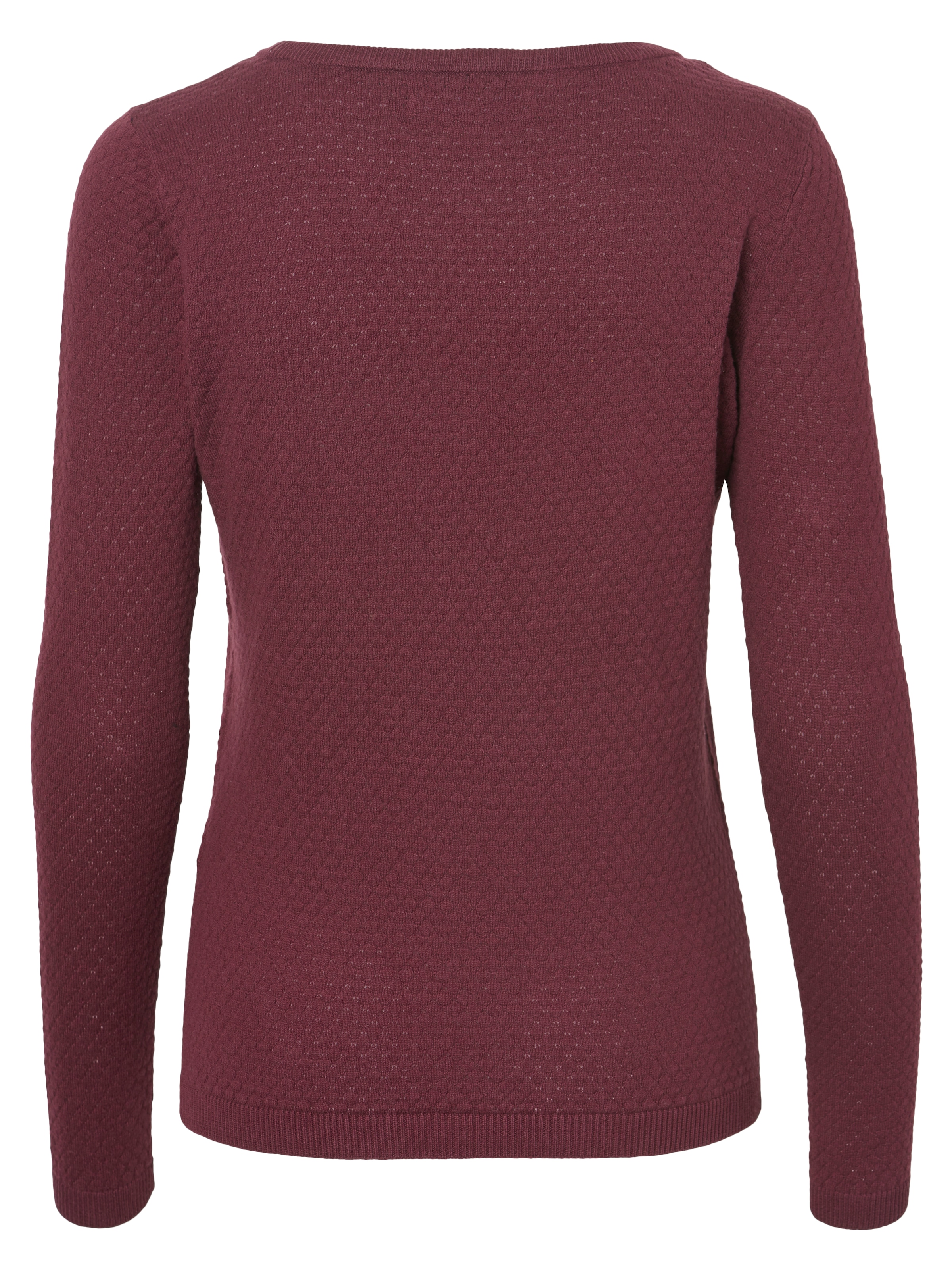 Vero Moda Rundhalspullover »VMCARE STRUCTURE LS O-NECK BLOUSE« aus Bio-Baumwolle