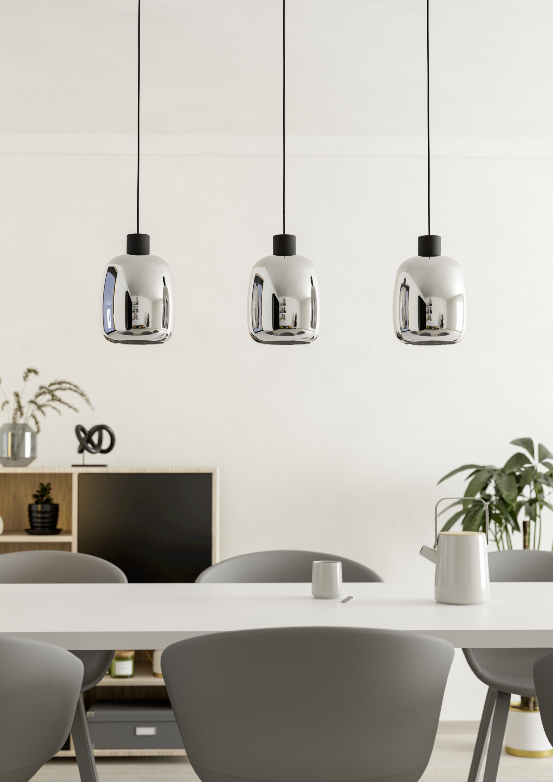 EGLO Hängeleuchte »MOLOCHIO-Z Pendellampe - Stahl - LED - 3X3,7W - IP20« LE günstig online kaufen