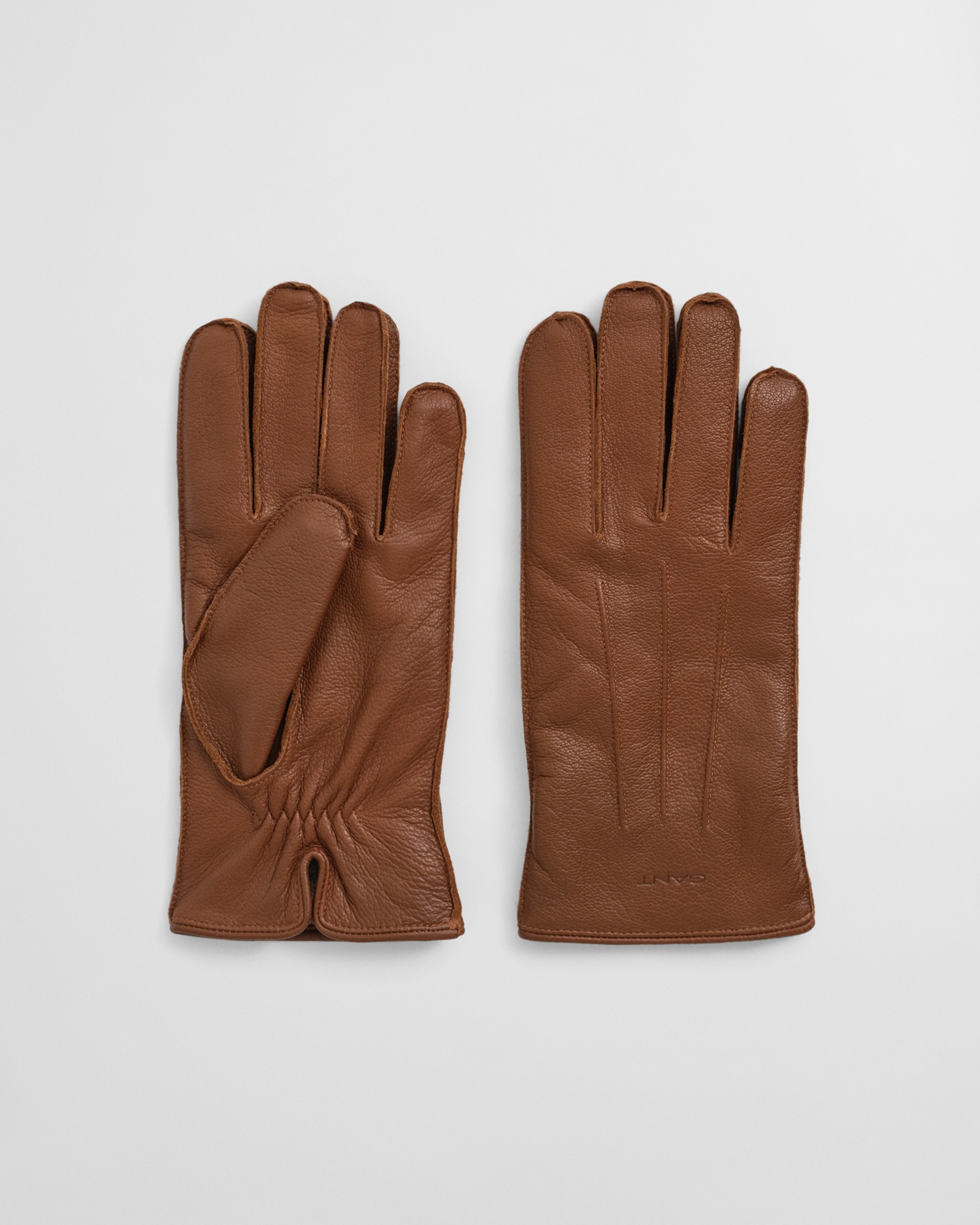 GANT Lederhandschuhe »CASHMERE LINED LEATHER GLOVES« Handschuhpaar COGNAC