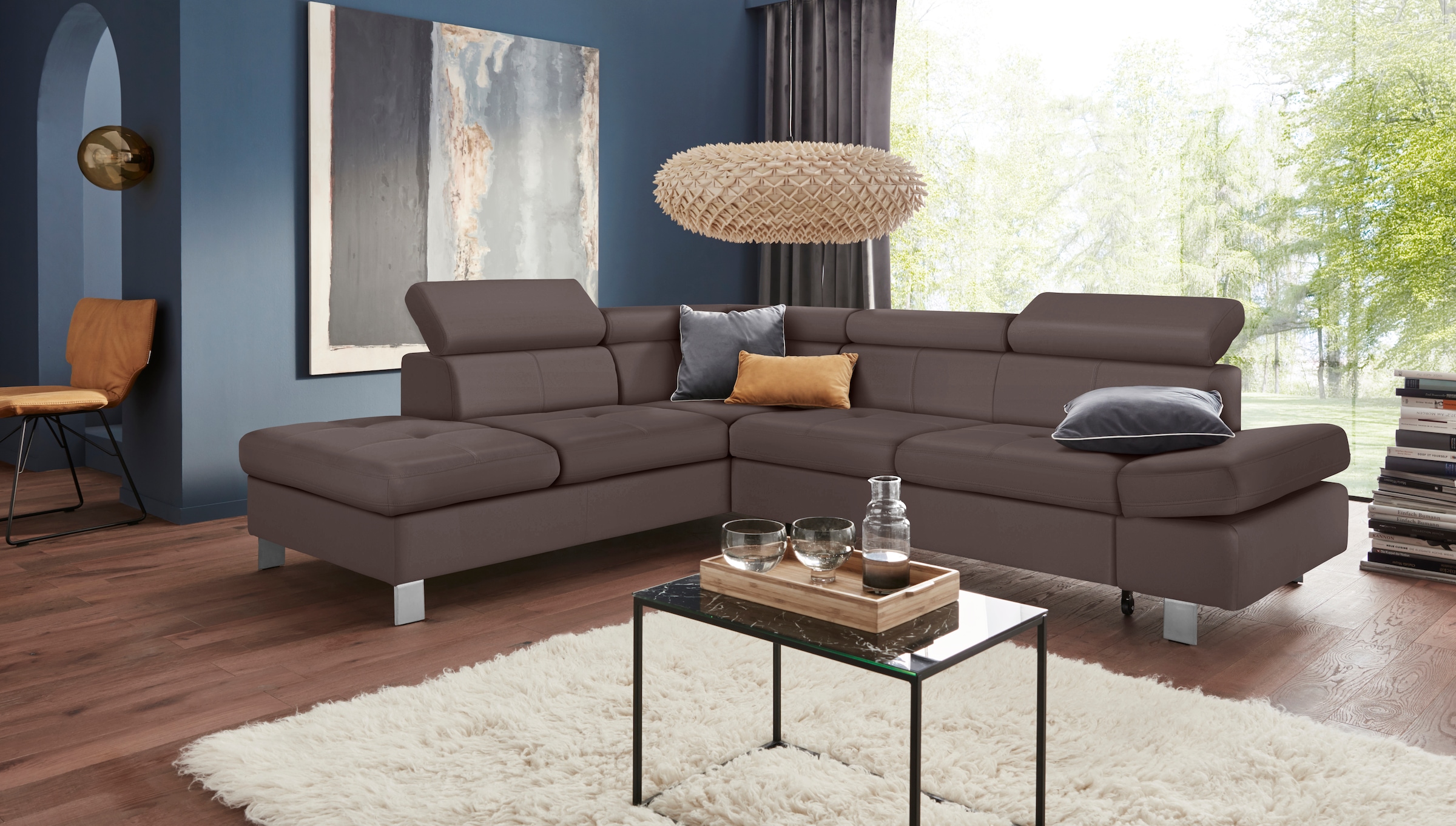 exxpo - sofa fashion Ecksofa »Fiji, L-Form«, mit Kopf- bzw. Rückenverstellu günstig online kaufen