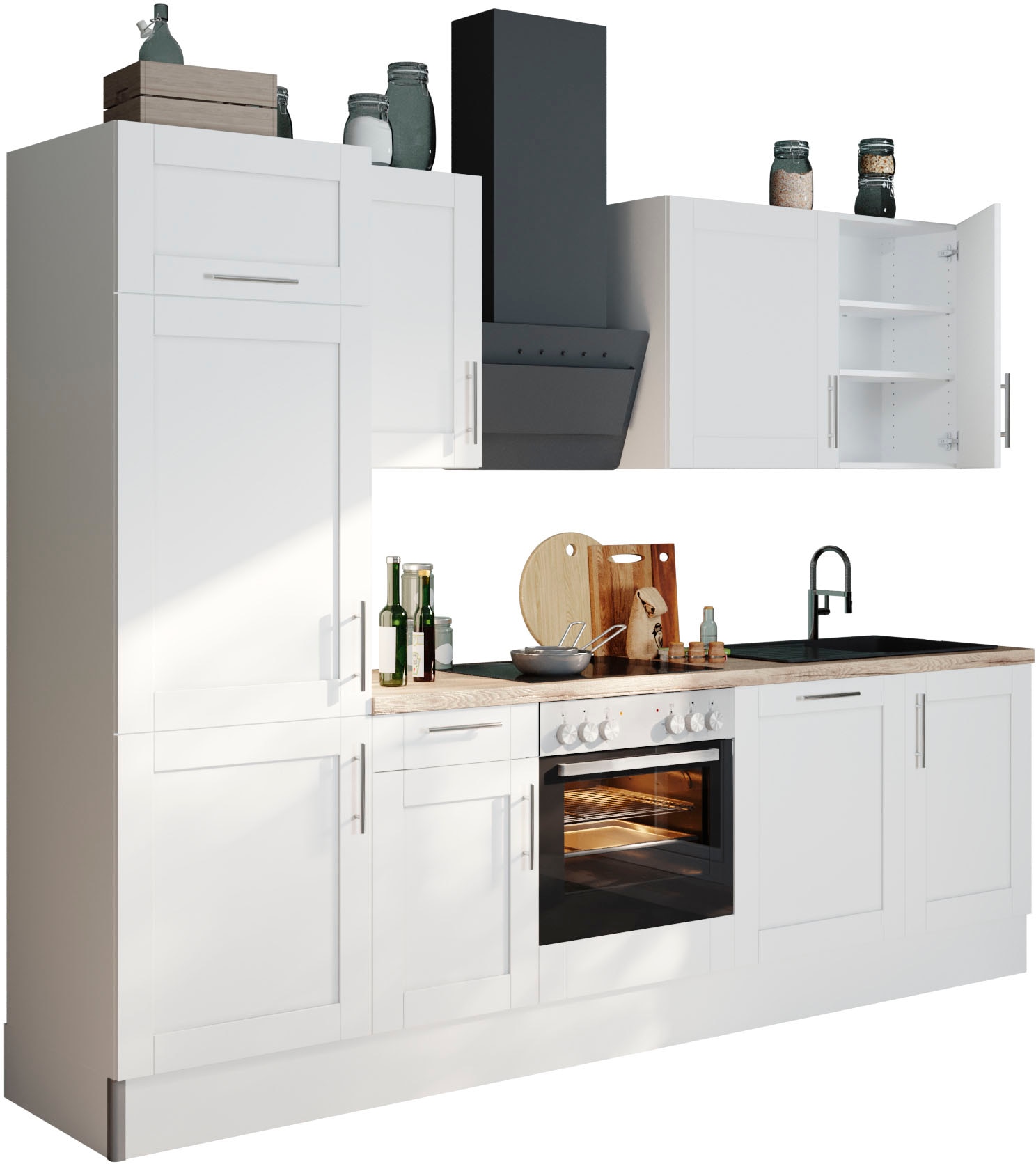 OPTIFIT Küche »Ahus«, 280 cm breit, ohne E-Geräte, MDF Fronten, Soft Close günstig online kaufen