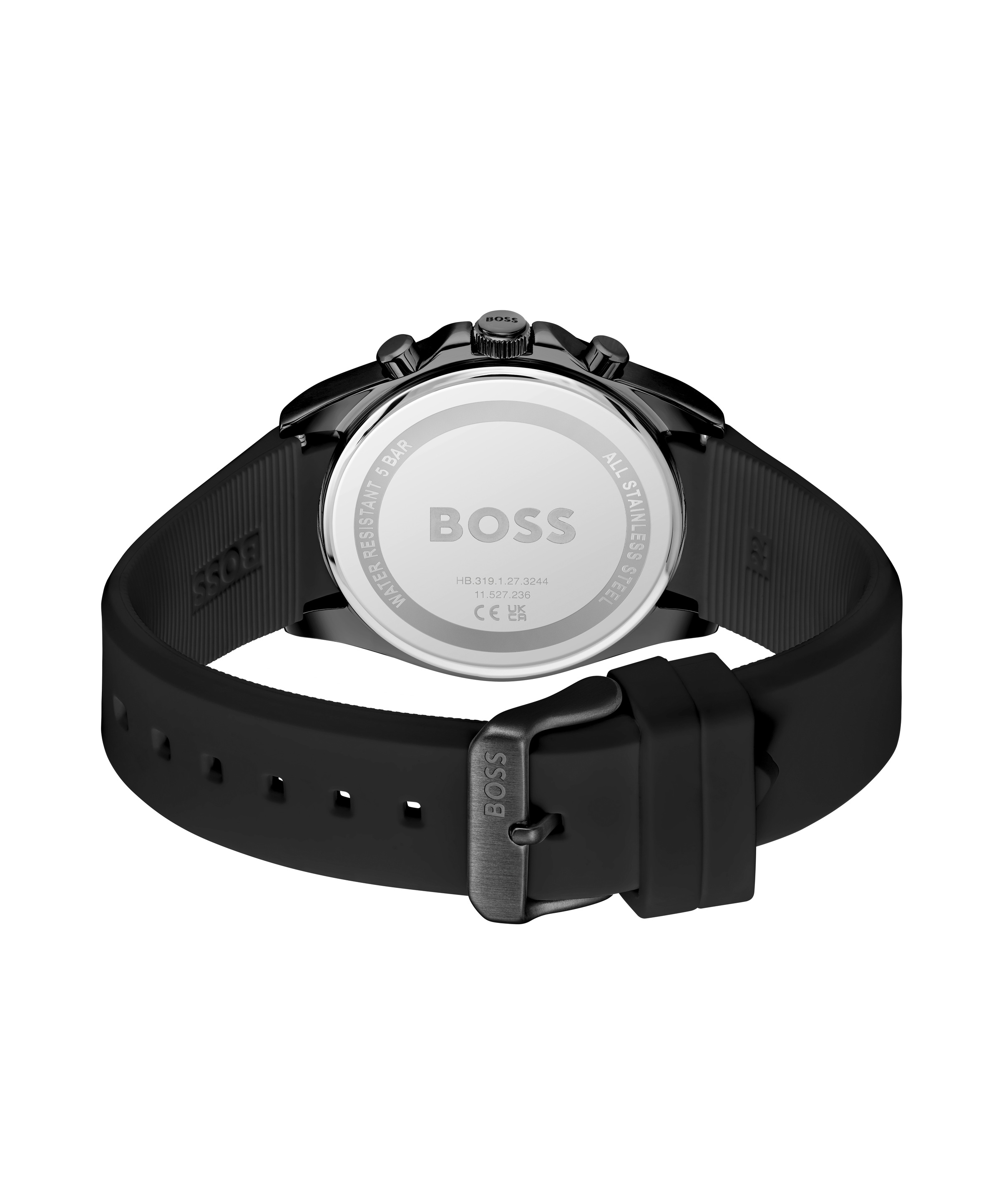 BOSS Chronograph »STRIKE CHRONO«, Quarzuhr, Armbanduhr, Herrenuhr, Silikonarmband, analog, Tag