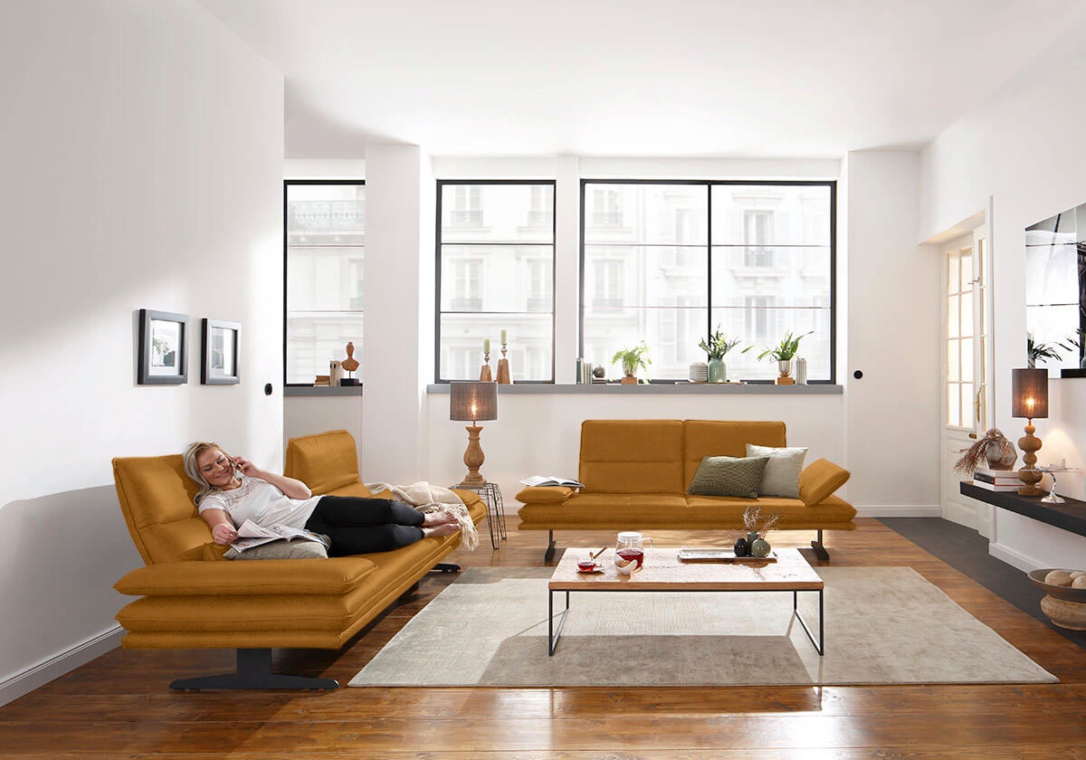 W.SCHILLIG 2,5-Sitzer »broadway, Designsofa mit tollem Sitzkomfort«, Sitztiefenverstellung, Kopfteil- & Seitenteilverstellung, Breite 216cm