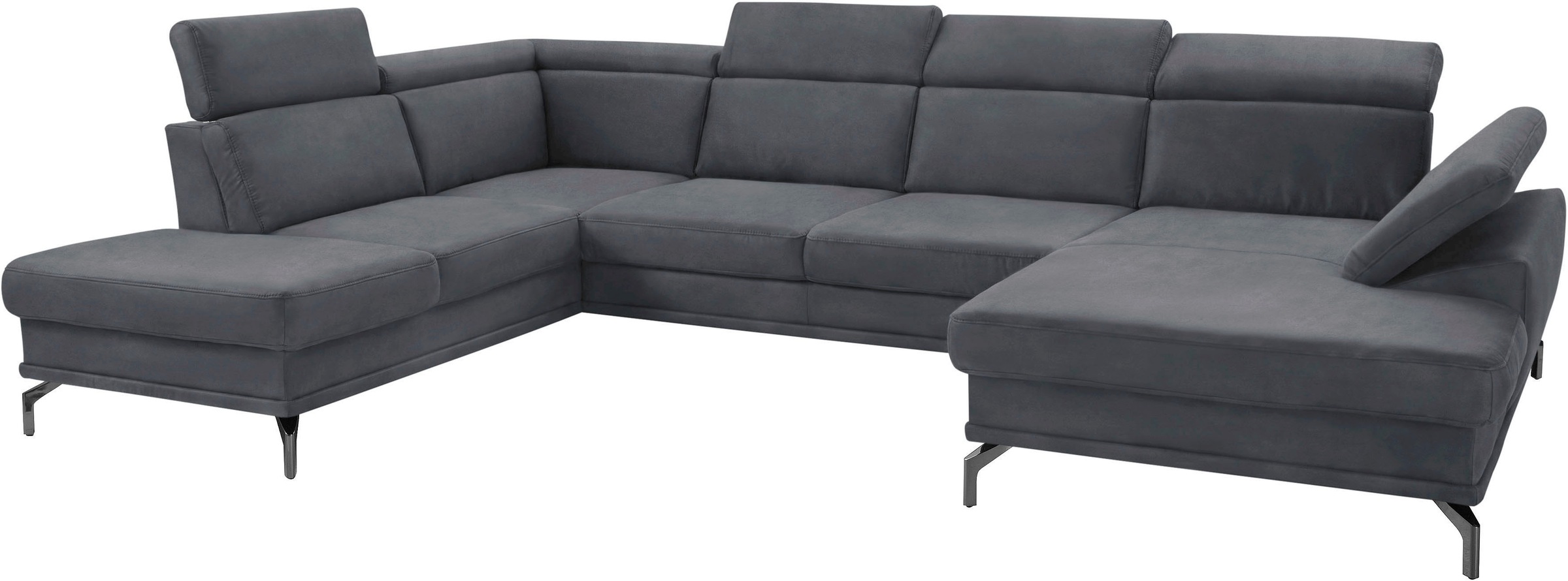 sit&more Wohnlandschaft »Scorpio U-Form«, inklusive Sitztiefenverstellung, mit Kopf- und Armteilverstellung