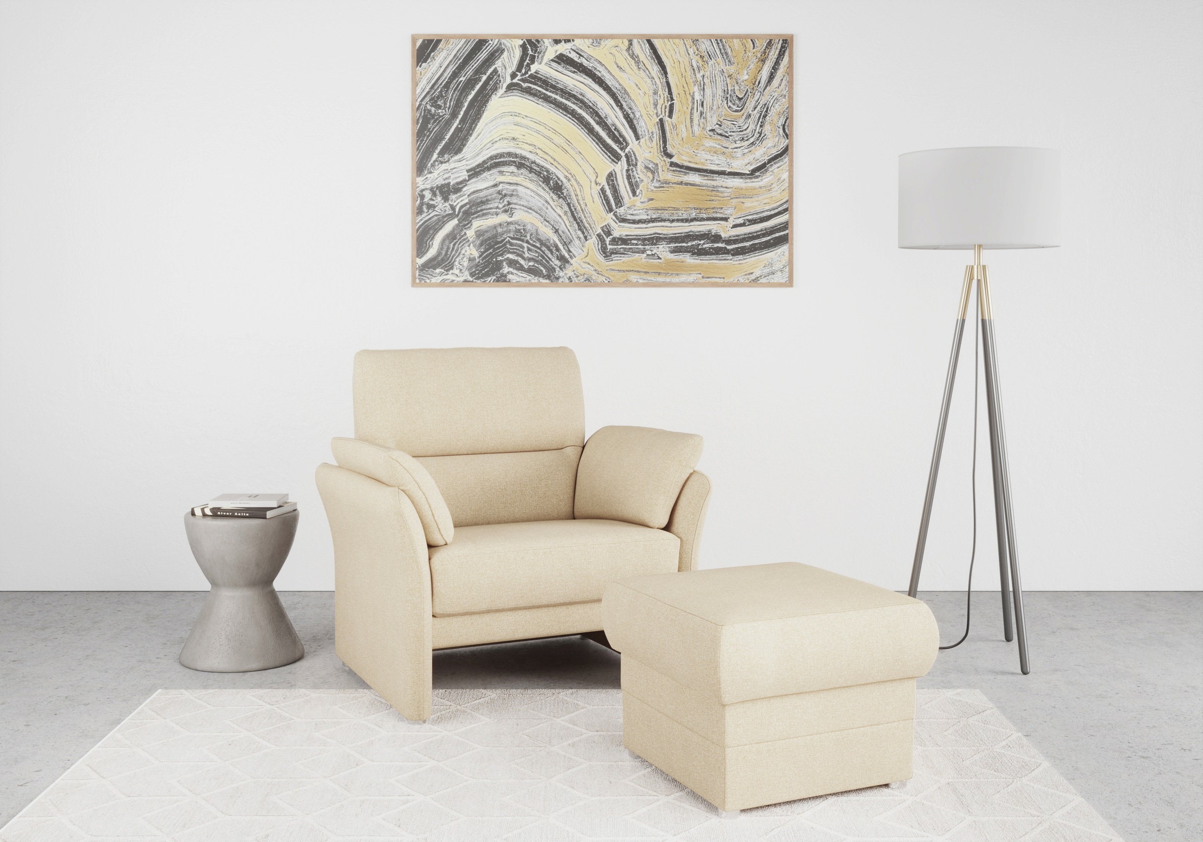 DOMO collection Sessel »Pina Cocktailsessel«, Passender Sessel zur Serie, mit Federkern