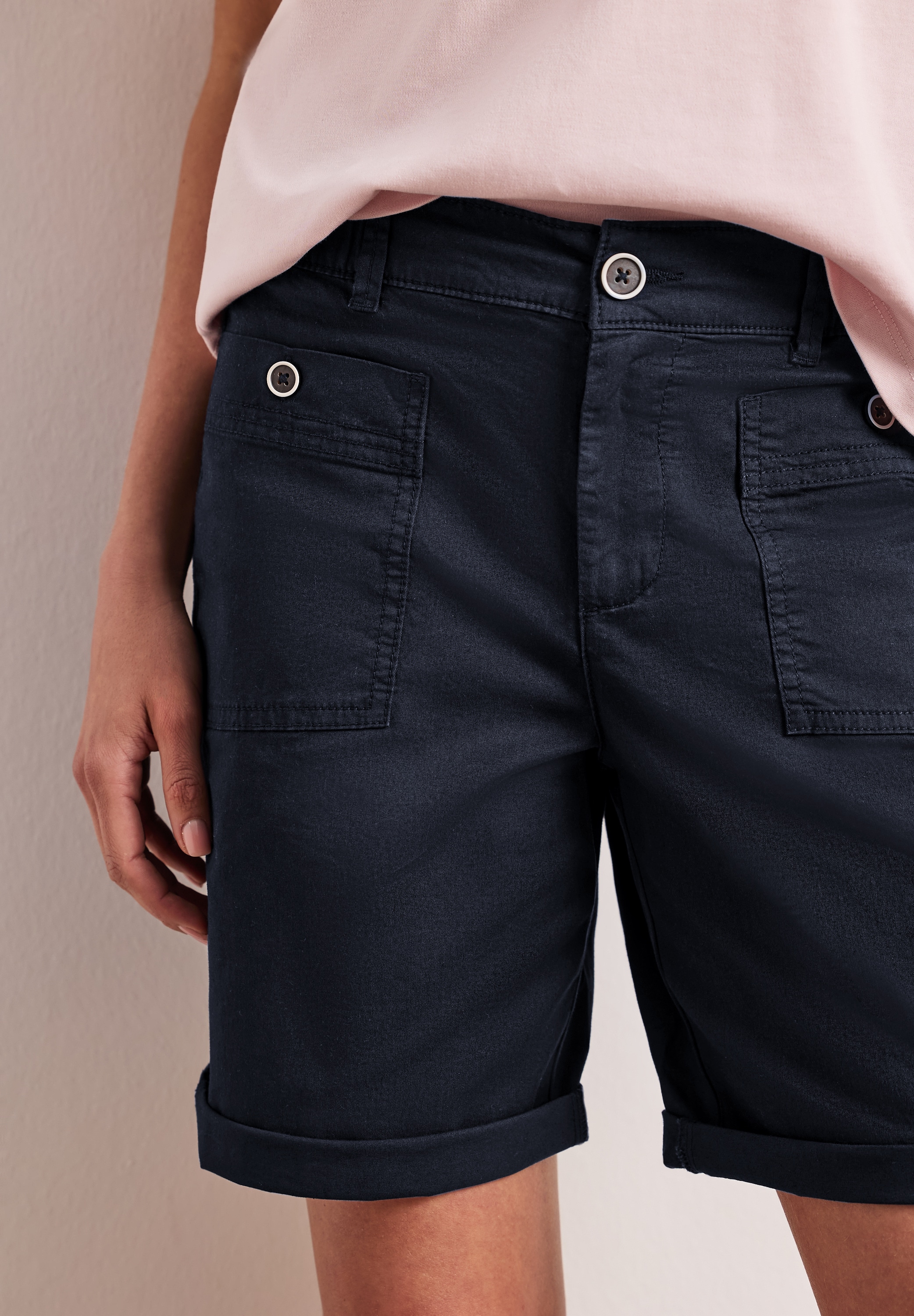 STREET ONE Bermudas »Style Yulius«  Sommershorts mit Turn-Up