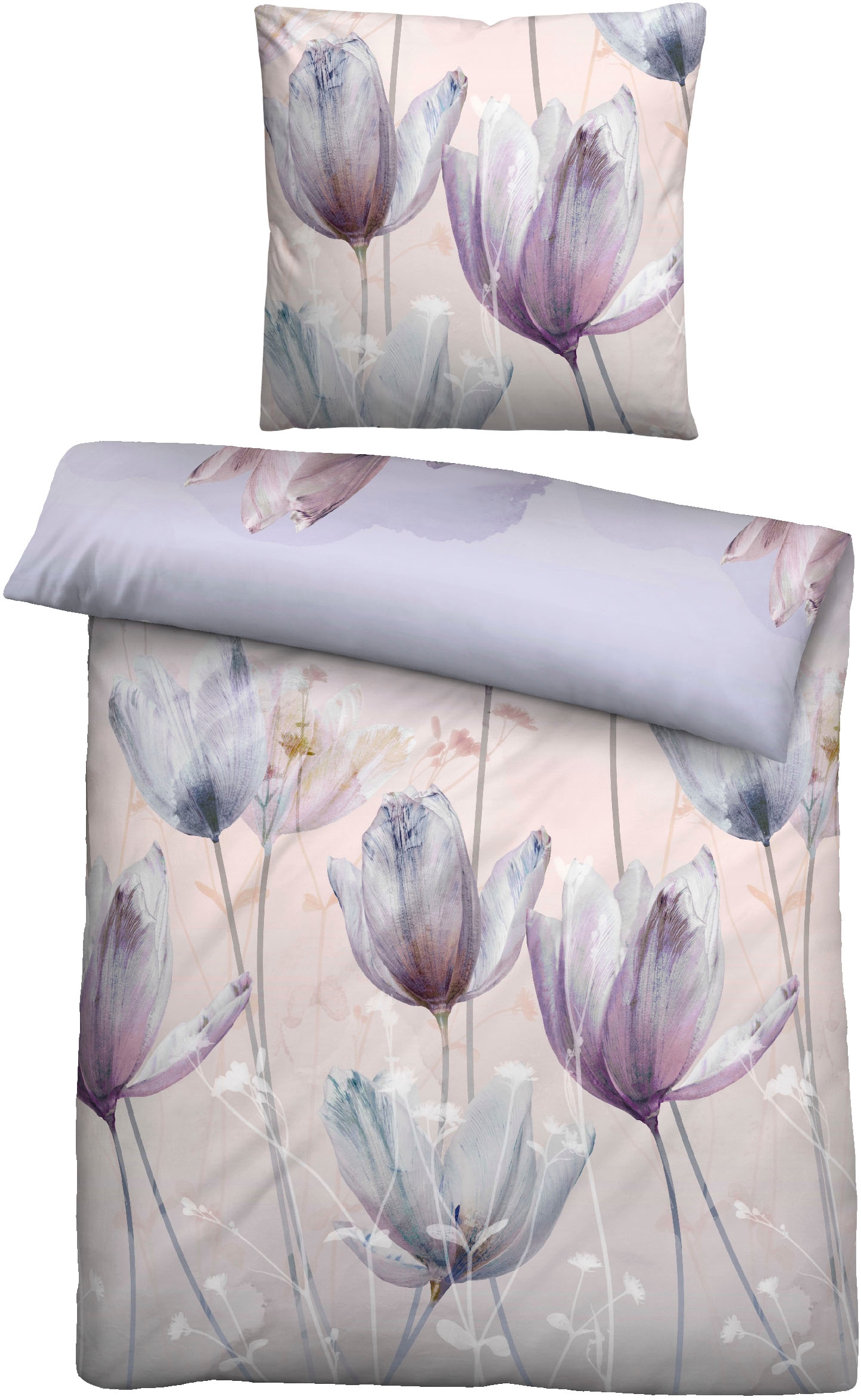 Biberna Bettwäsche »0614508« 2 Stk. tlg. feiner Glanz + weicher Griff, pflegeleicht, ganzjährig einsetzbar, RV