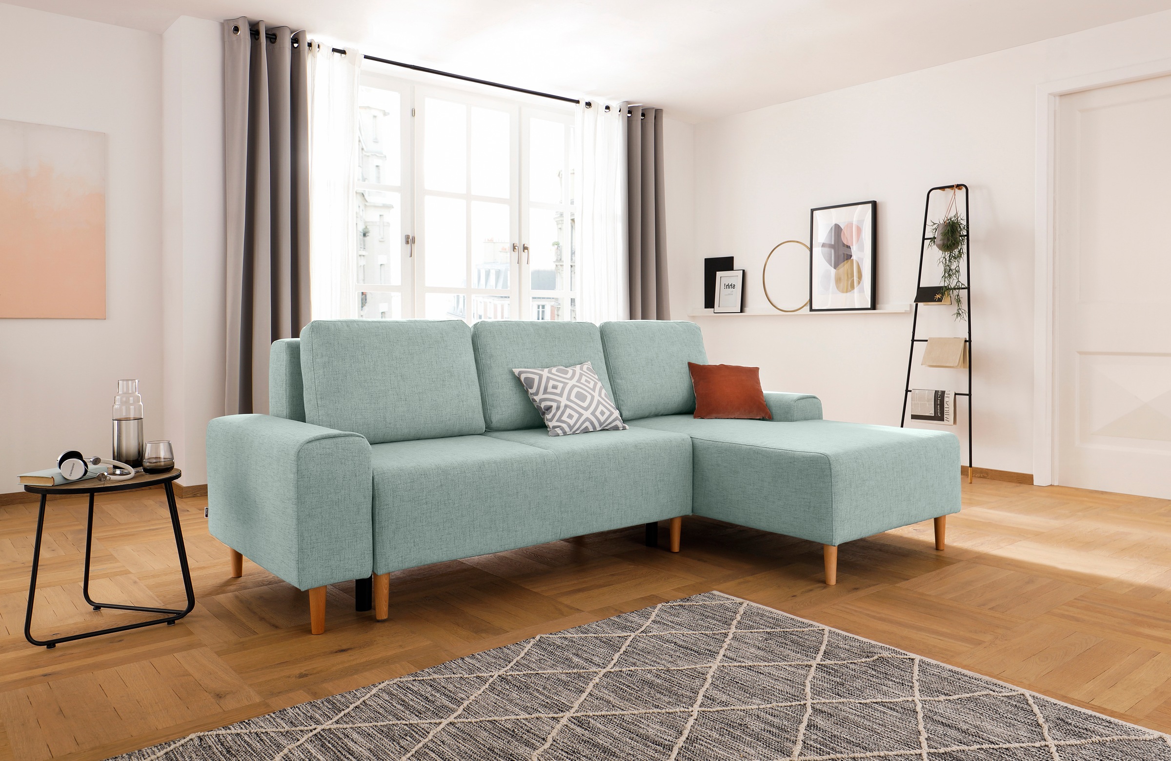 INOSIGN Ecksofa »Samu L-Form«, wahlweise mit Bettfunktion und Bettkasten günstig online kaufen