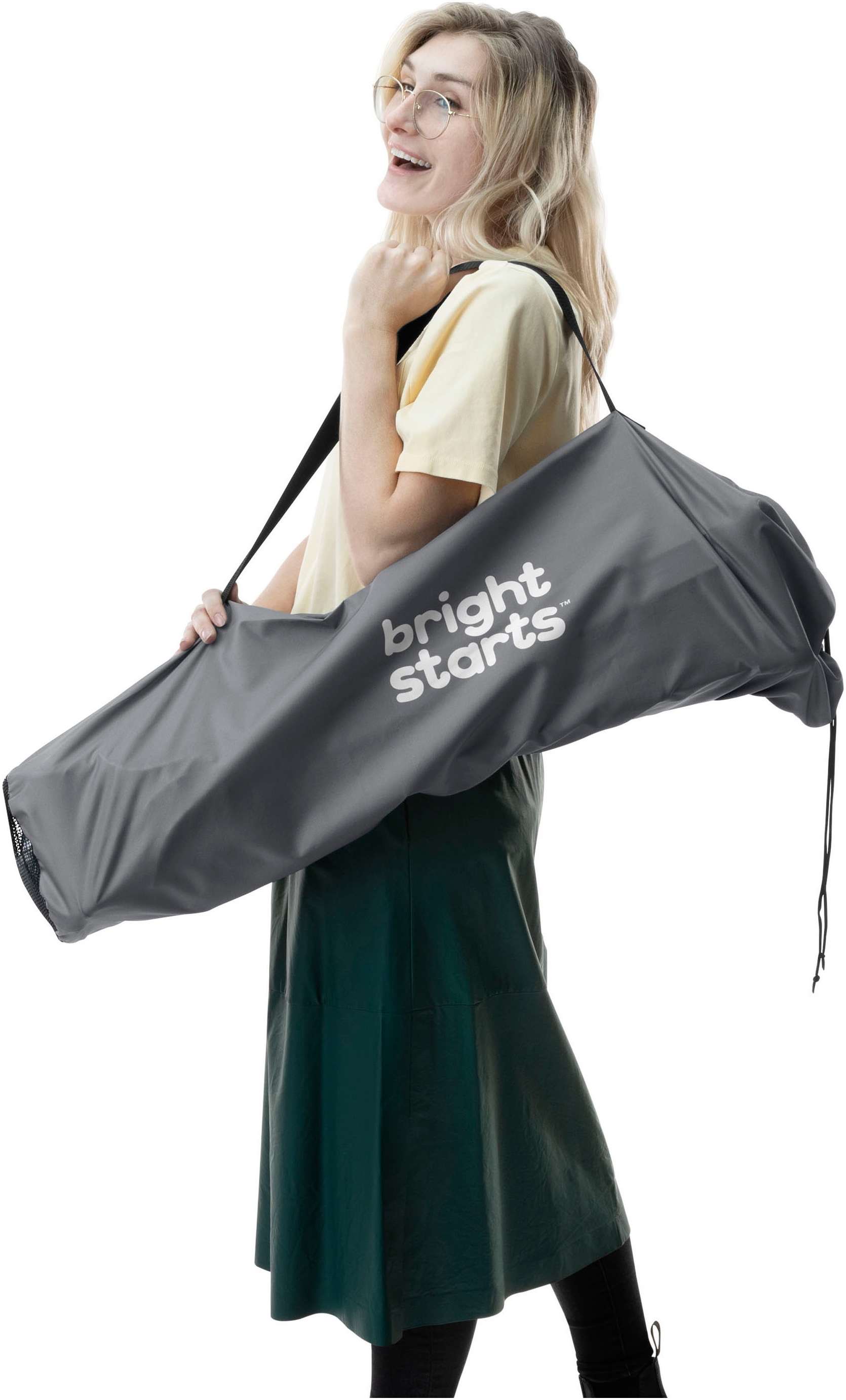 ingenuity Hochstuhl »Pop ‘N Dine Portable High Chair - Grau«, ideal für Unterwegs
