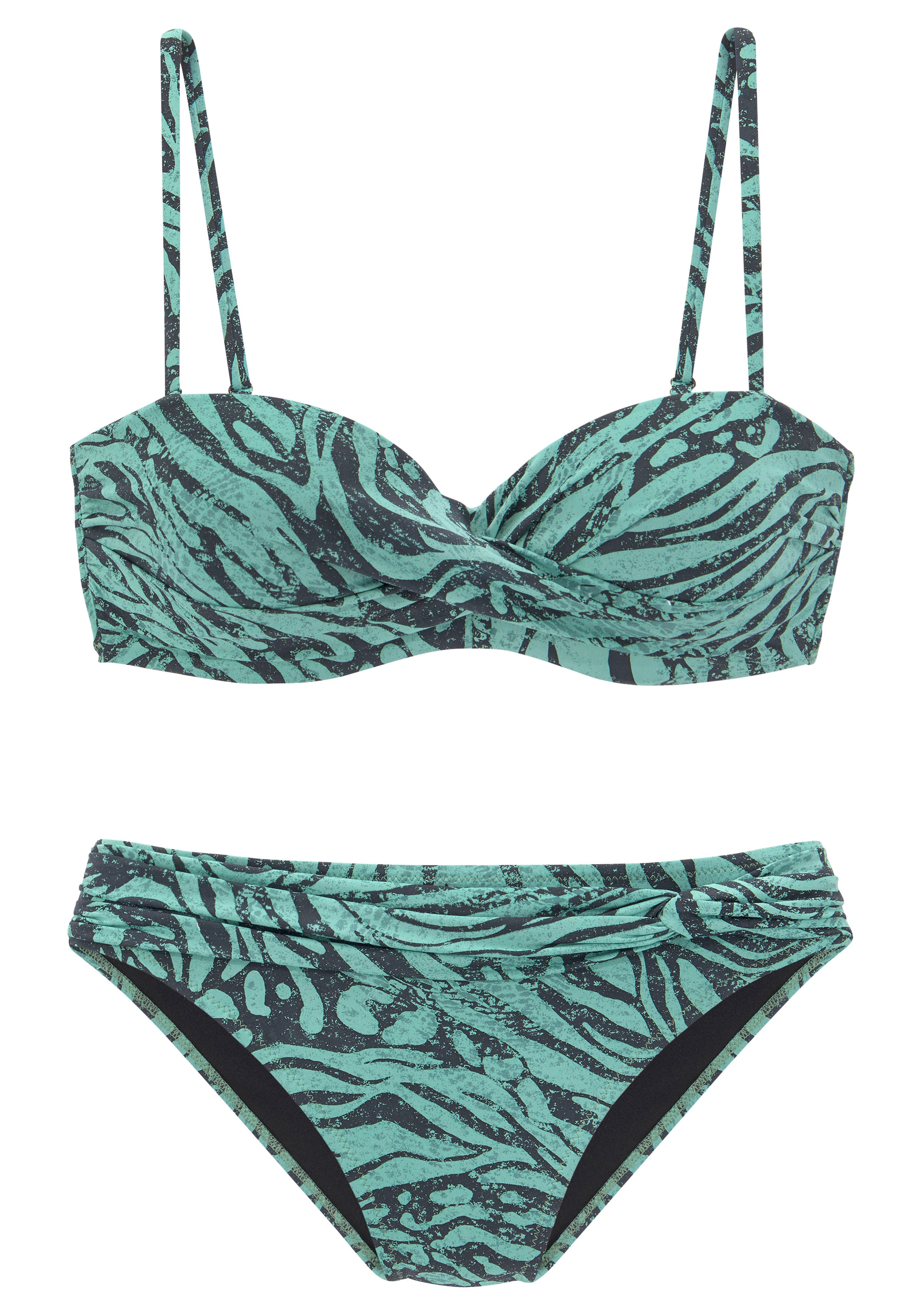 Bruno Banani Bügel-Bandeau-Bikini, in trendigem Animalprint