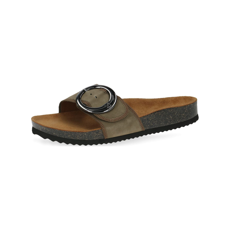 CAPRICE Pantolette »Pantoletten Leder« Braun 42 42 Verschluss: Schlupfschuh