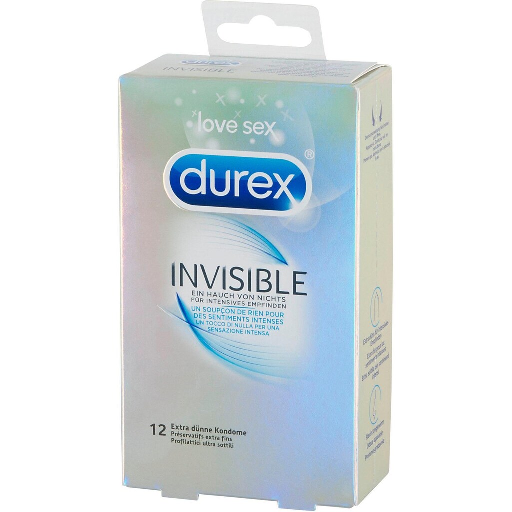 durex Kondome »Invisible«, (Packung, 12 St.), extra dünn