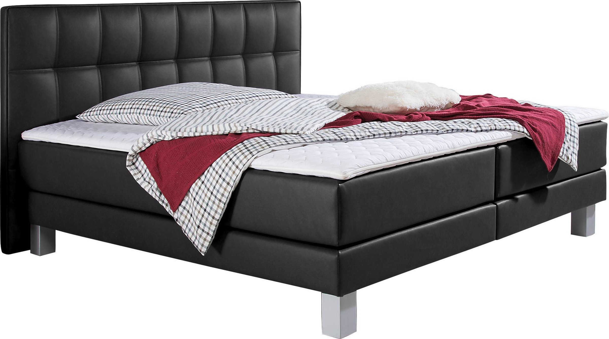 INOSIGN Boxspringbett »Tavira«, in 4 Breiten, 4 Farben und 3 Matratzenarten, incl. Topper