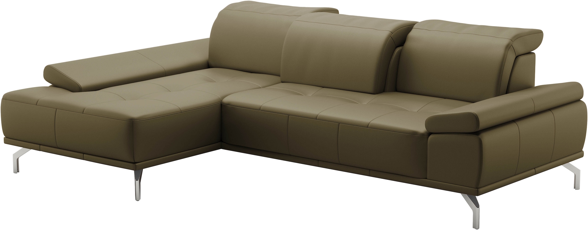 Places of Style Ecksofa »Caluna«, Inkl.Sitztiefenverstellung, wahlweise mit Kopf- und Armteilverstellung