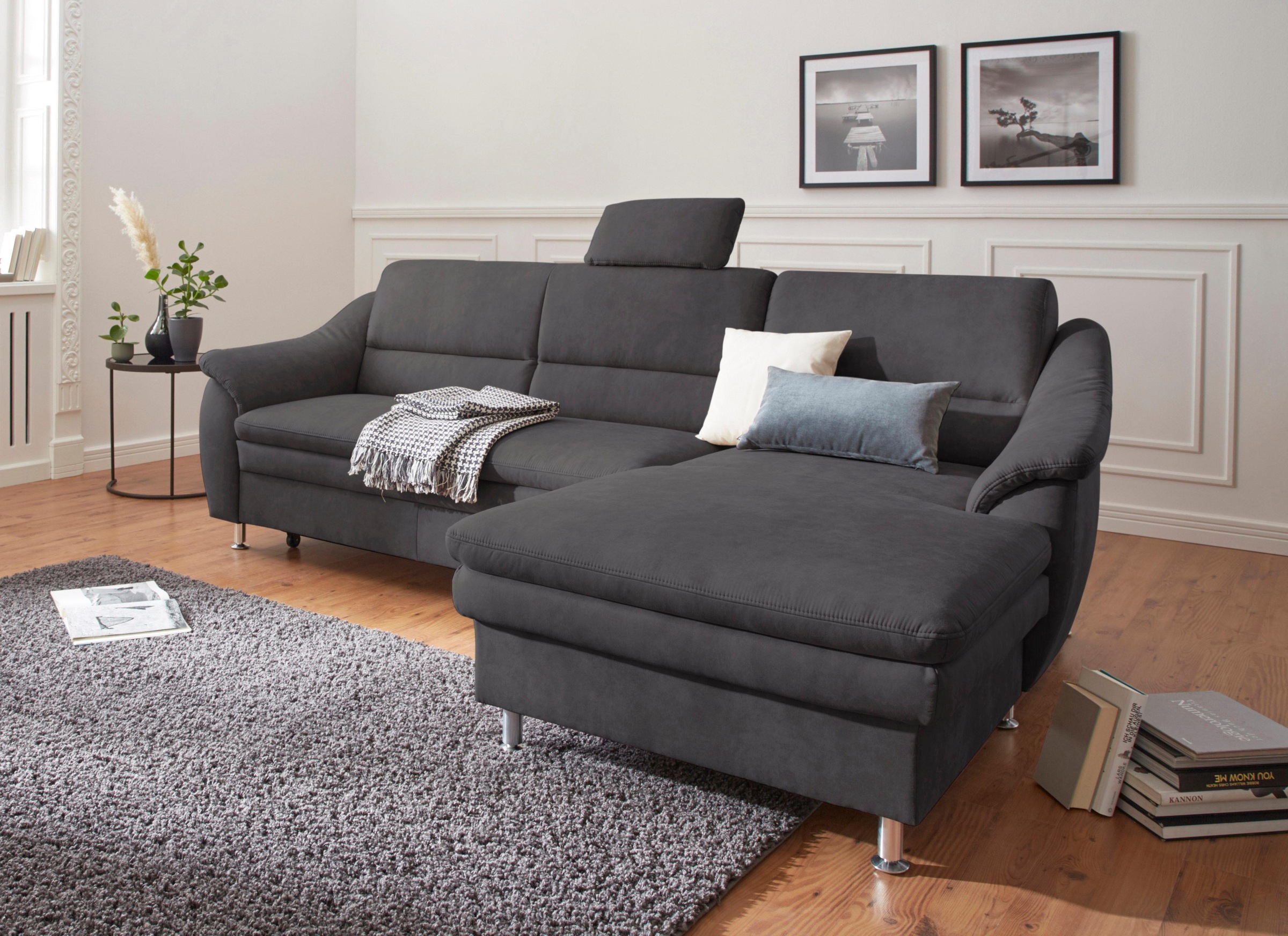 sit&more Ecksofa »Cardoso L-Form«, mit Federkern, wahlweise mit Bettfunktio günstig online kaufen