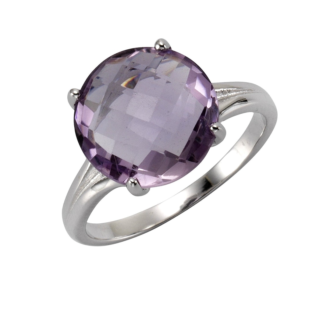 Zeeme Fingerring »925/- Sterling Silber rhodiniert Amethyst«