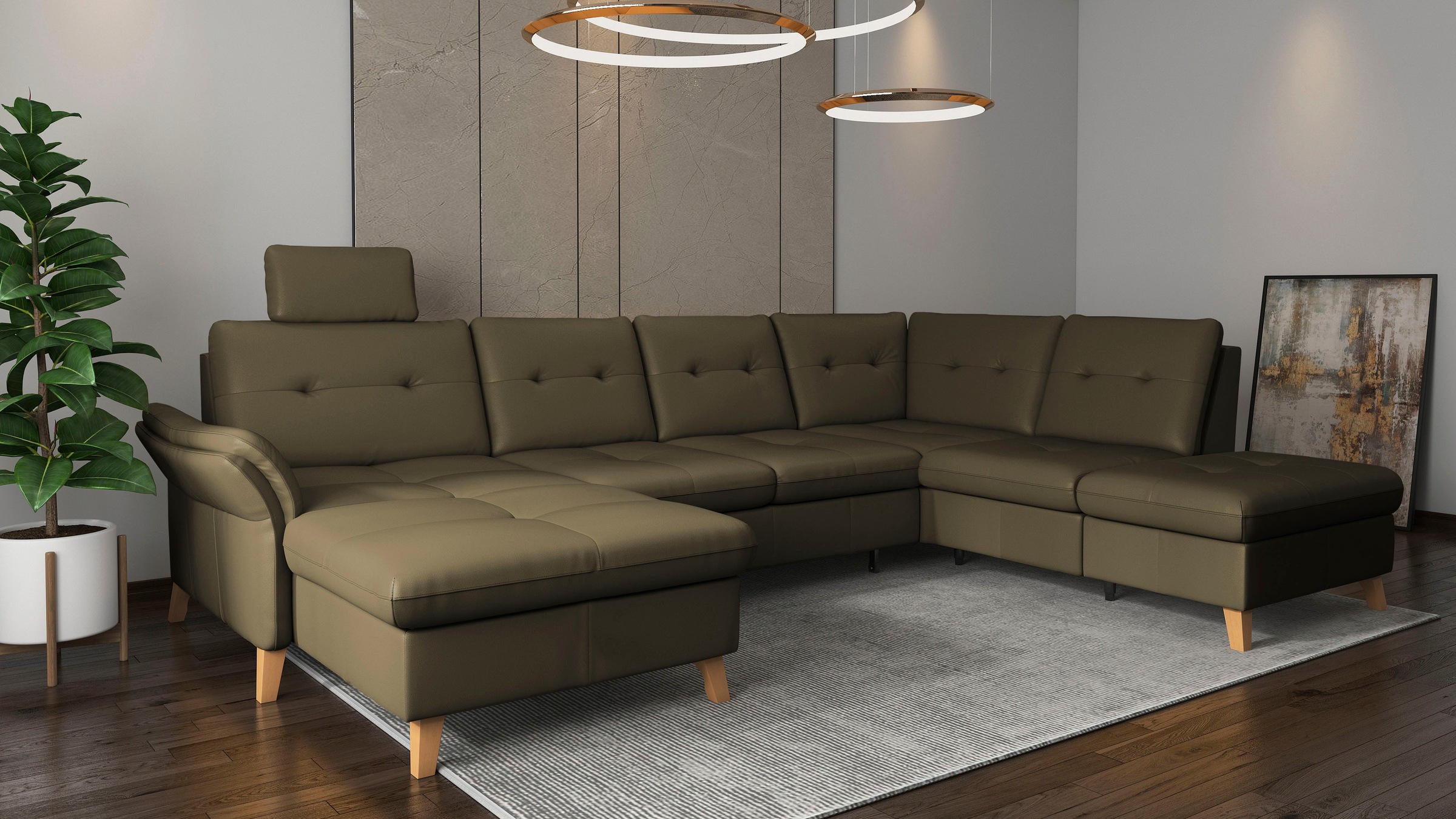 sit&more Wohnlandschaft »Göteborg« inkl. Sitztiefenverstellung, wahlweise m günstig online kaufen