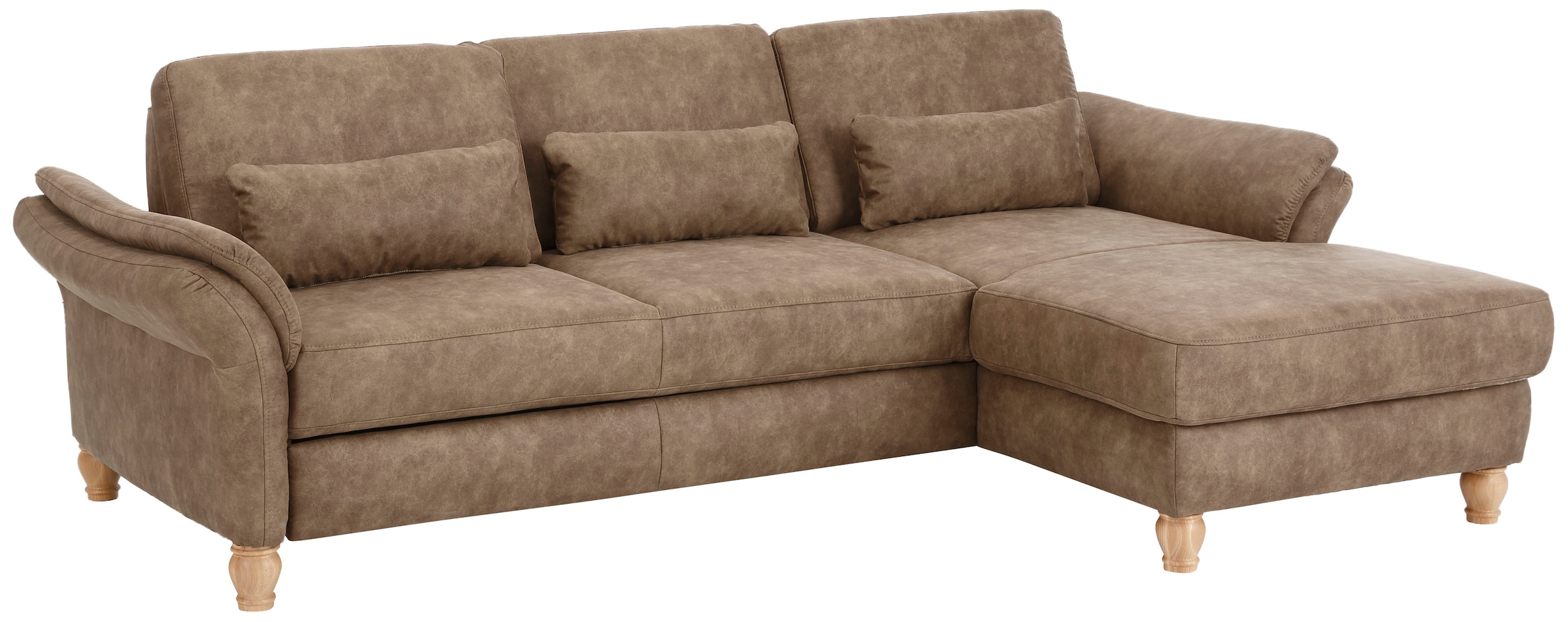 Home affaire Ecksofa »Palace L-Form«, incl. Sitztiefenverstellung, wahlweise mit Bettfunktion und Stauraum