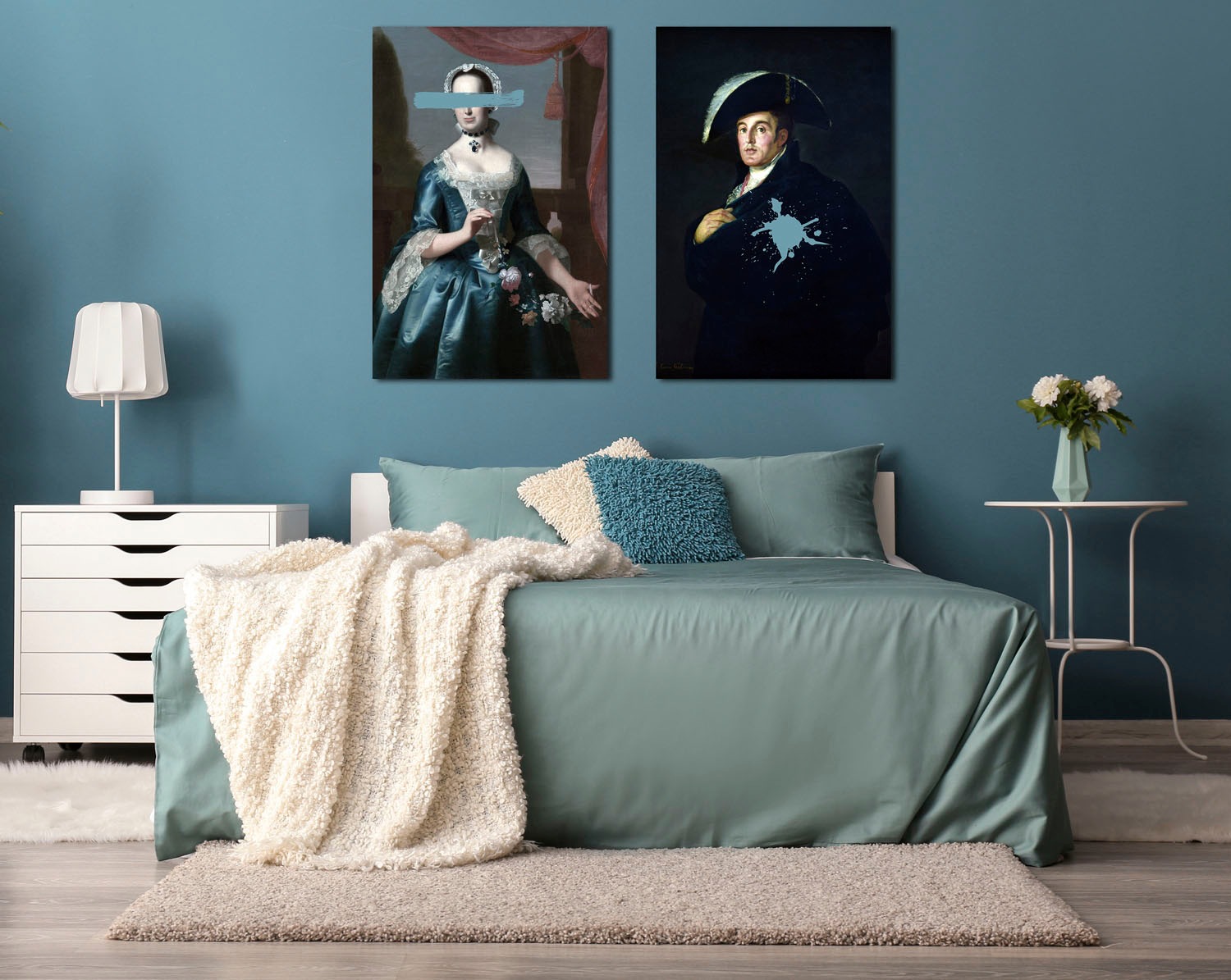 queence Acrylglasbild »Mann mit Farbklecks« Bilder von Männern | Formen | Gemälde | Historische Persönlichkeiten | Kunst | Mann Fine Art-Print in Galeriequalität