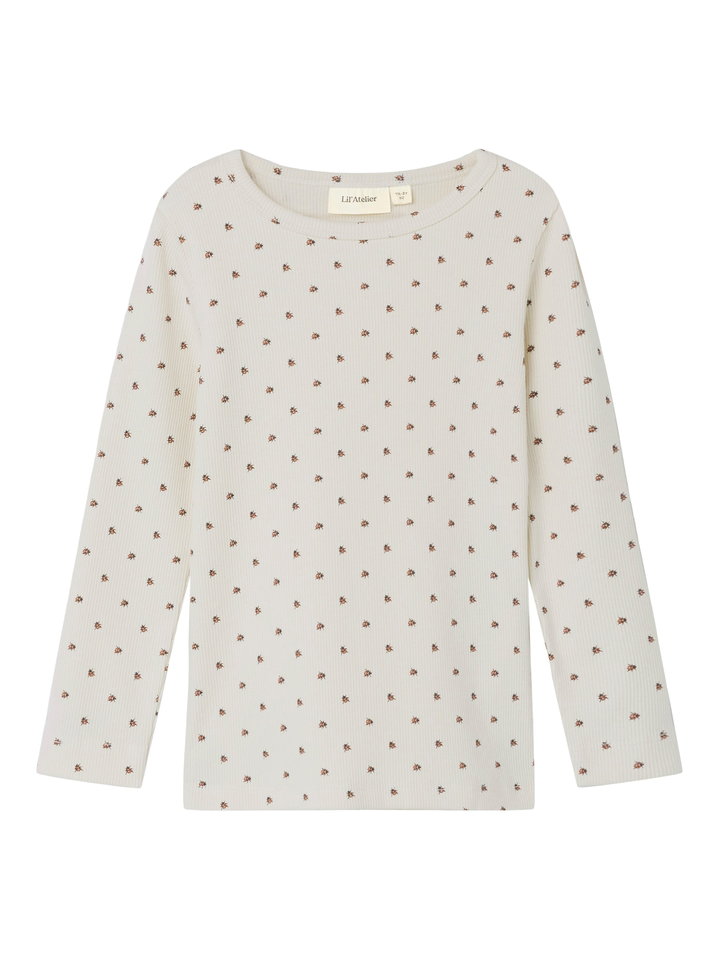 Lil' Atelier Langarmshirt »NMNLAGO KIM LS SLIM TOP LIL NOOS« weiche Jersey Rippqualität